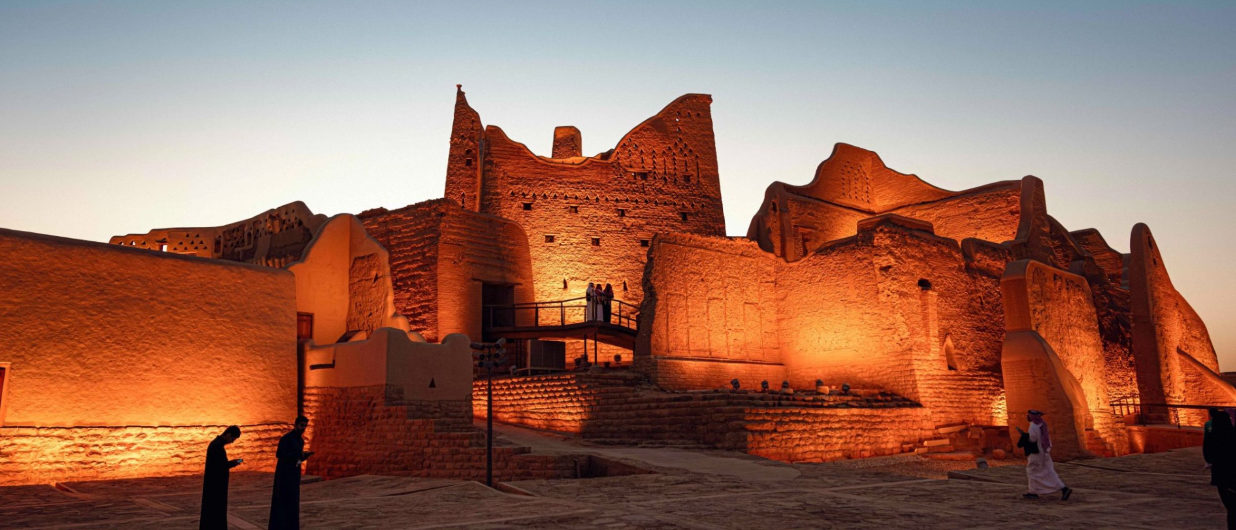 An evening shot of Diriyah in Saudi Arabia