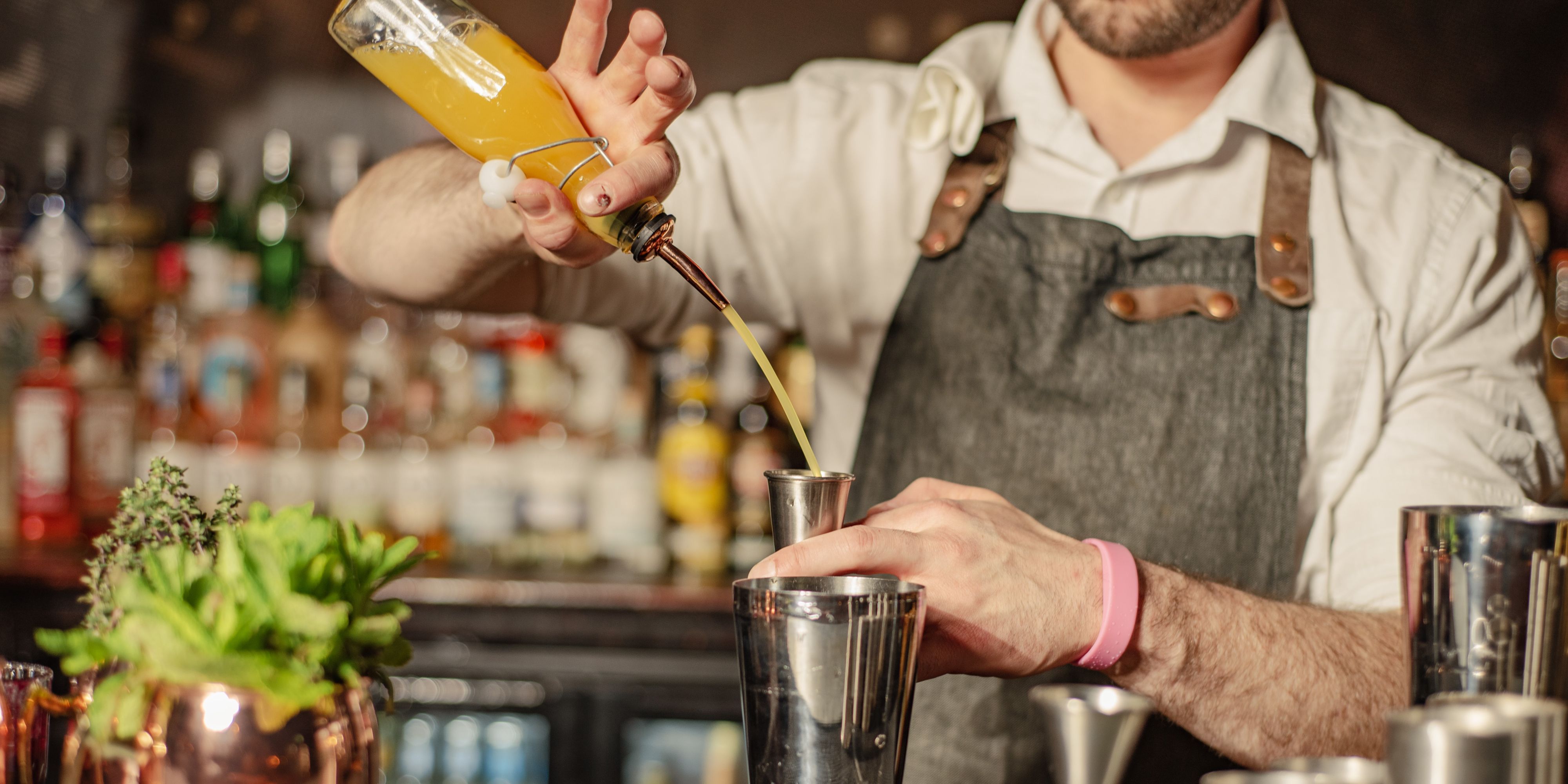 Bartender ordering a drink