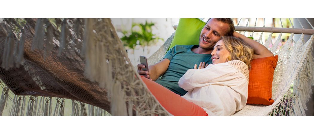 Man and woman in hammock