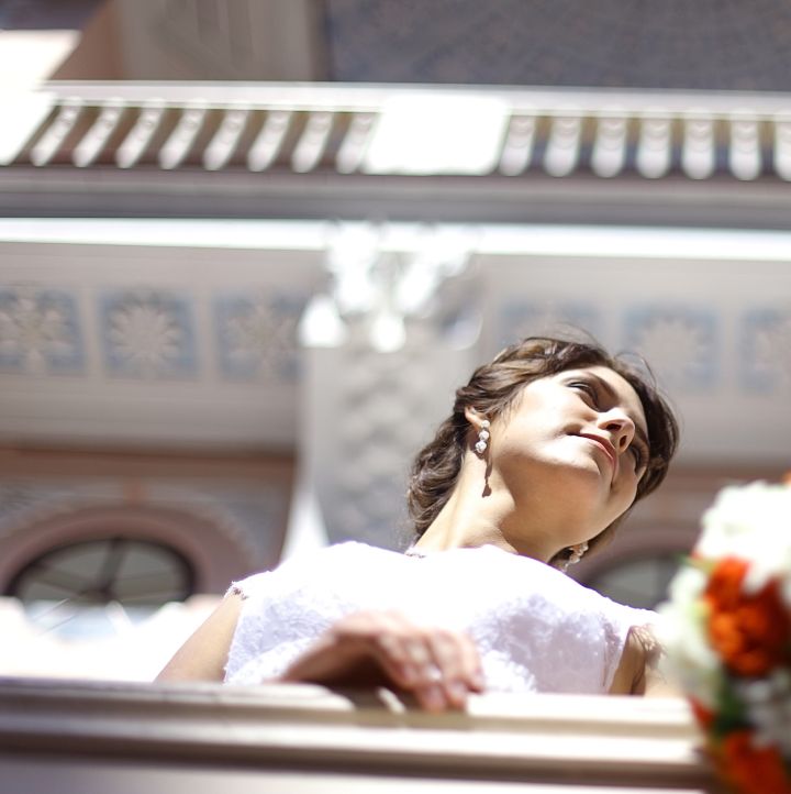 Woman on balcony