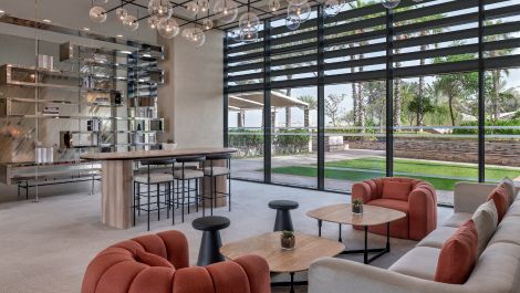 Lobby lounge at Yas Plaza Bay