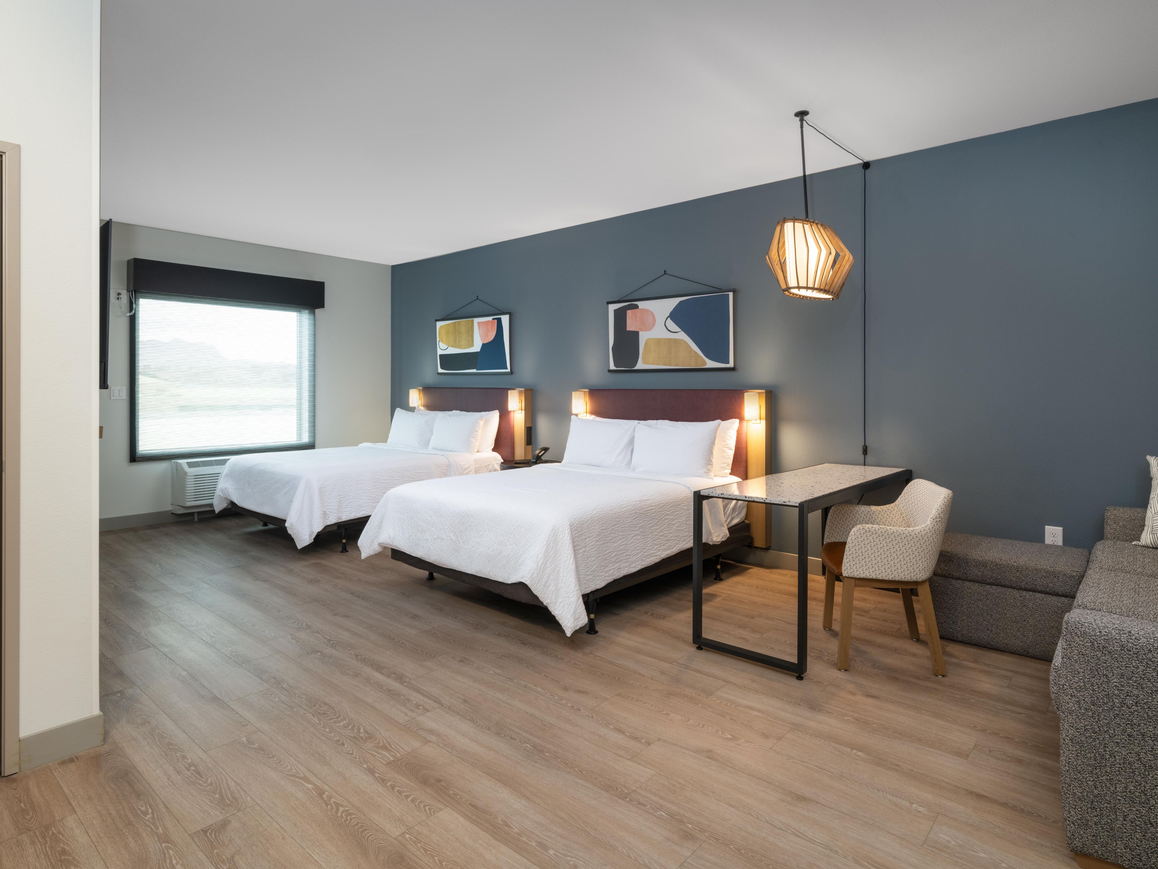 Experience the new Atwell Suites™ brand with thoughtfully designed suites equipped with a microwave, refrigerator, coffee maker, and wet bar. Whether you're here for a short stay or an extended visit, our suites offer home comforts with separate zones for living, working, and sleeping.