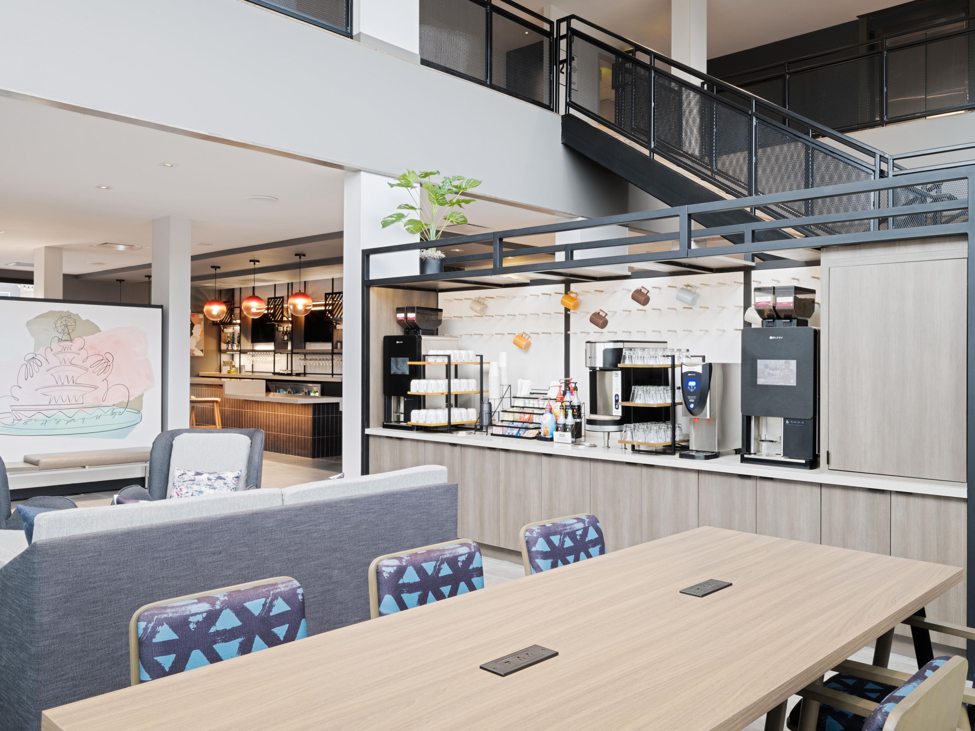 Enjoy a delightful start to your day with our complimentary hot breakfast. Indulge in anything from creamy Greek yogurt and fluffy omelets to freshly brewed coffee and your choice of still or sparkling water. Come hungry, leave energized—every single morning.