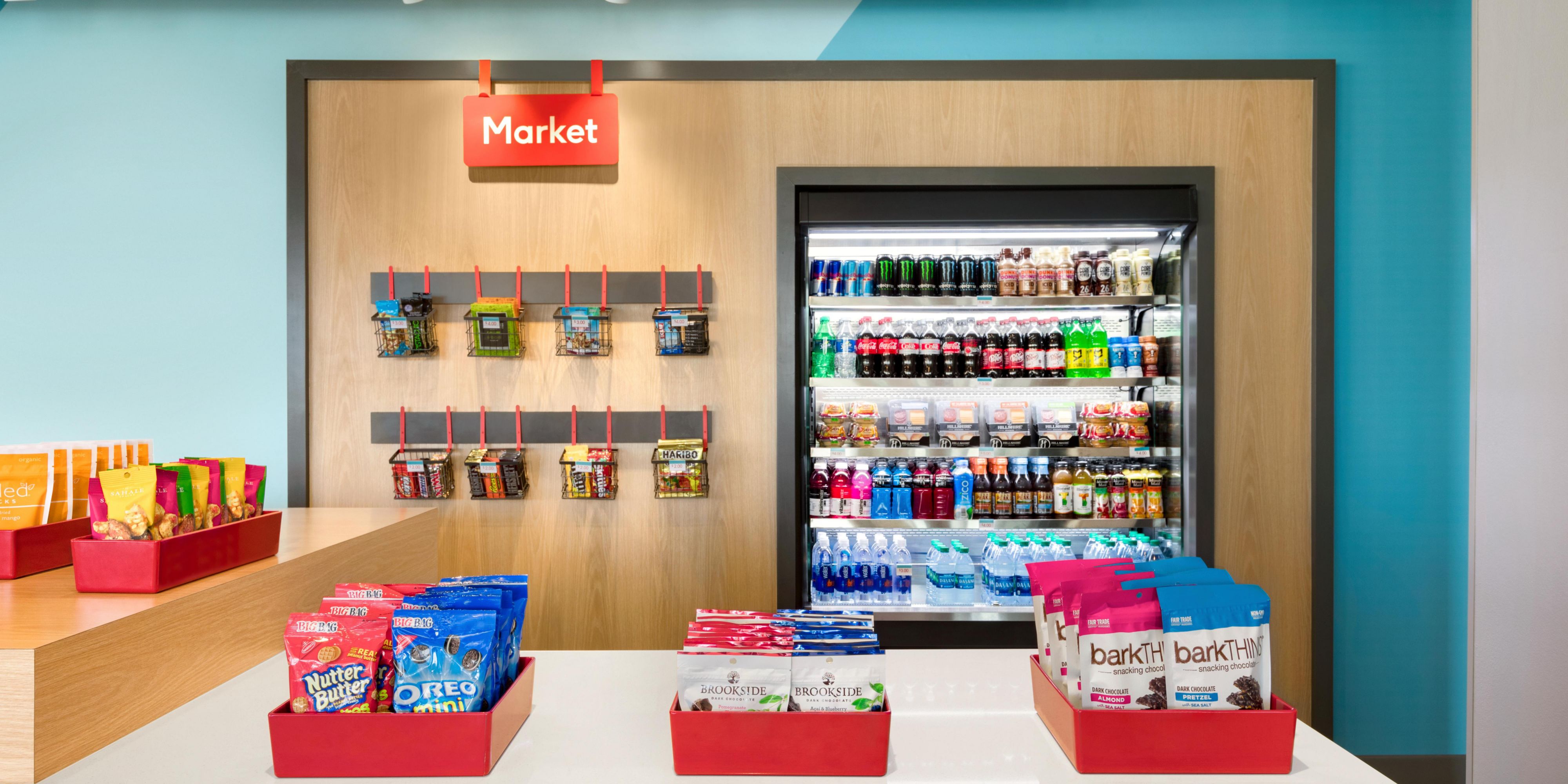 At our 24-hour market, you can get just what you need whenever you need it. Our convenience store offers everyday essentials or special treats, including cold drinks, beer, wine, snacks, sandwiches, toiletries, medicine, and more.