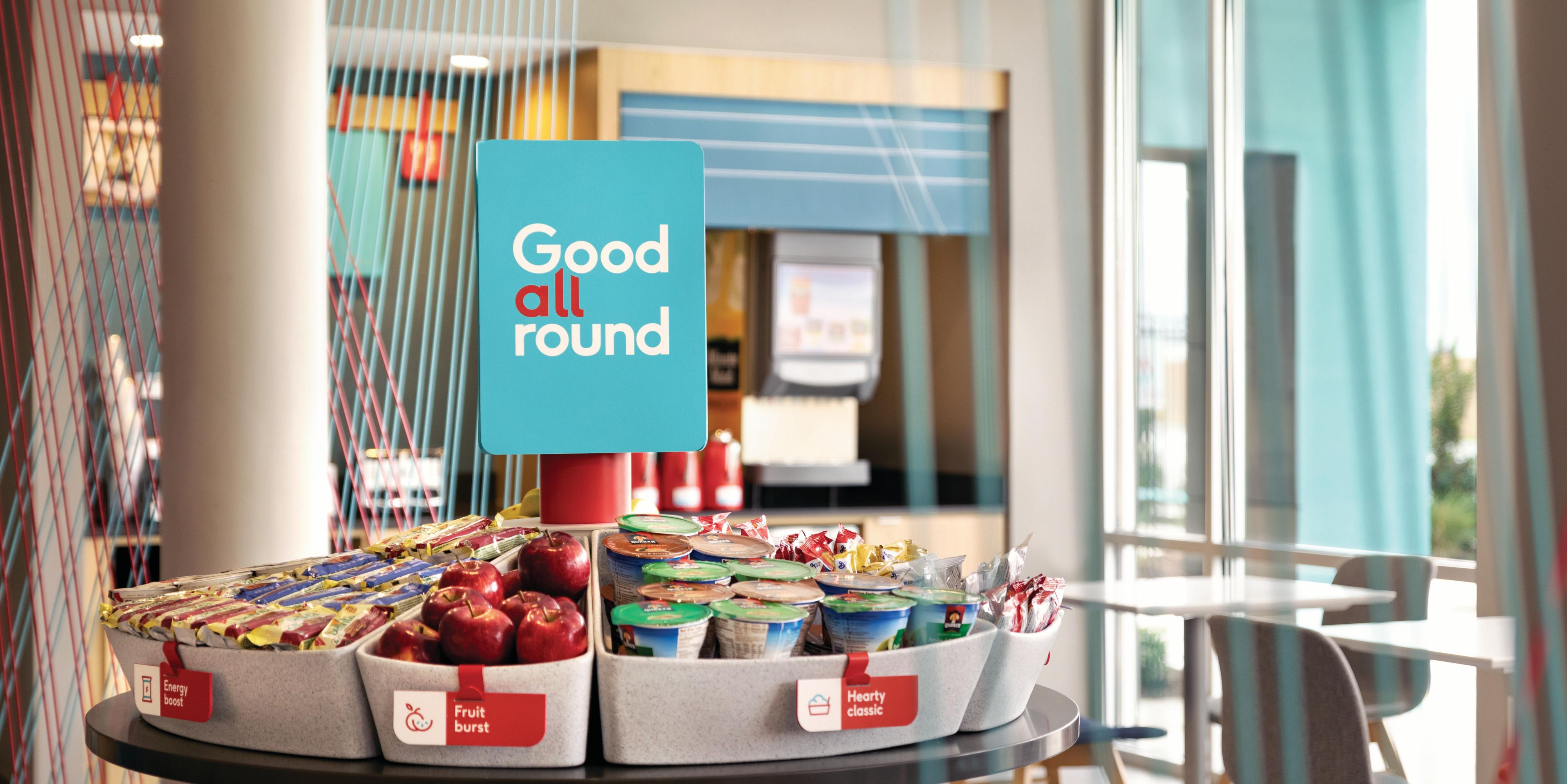 Start your day right with our free, high-quality breakfast from 6:30 AM to 9:30 AM. Choose from a selection of breakfast bars, yogurt, fruit, bakery items, sliced bread, cereal, and oatmeal. If you are in a rush, grab one of our portable hot breakfast items for on-the-go. There’s also freshly ground, 24-hour bean-to-cup coffee, too.   
