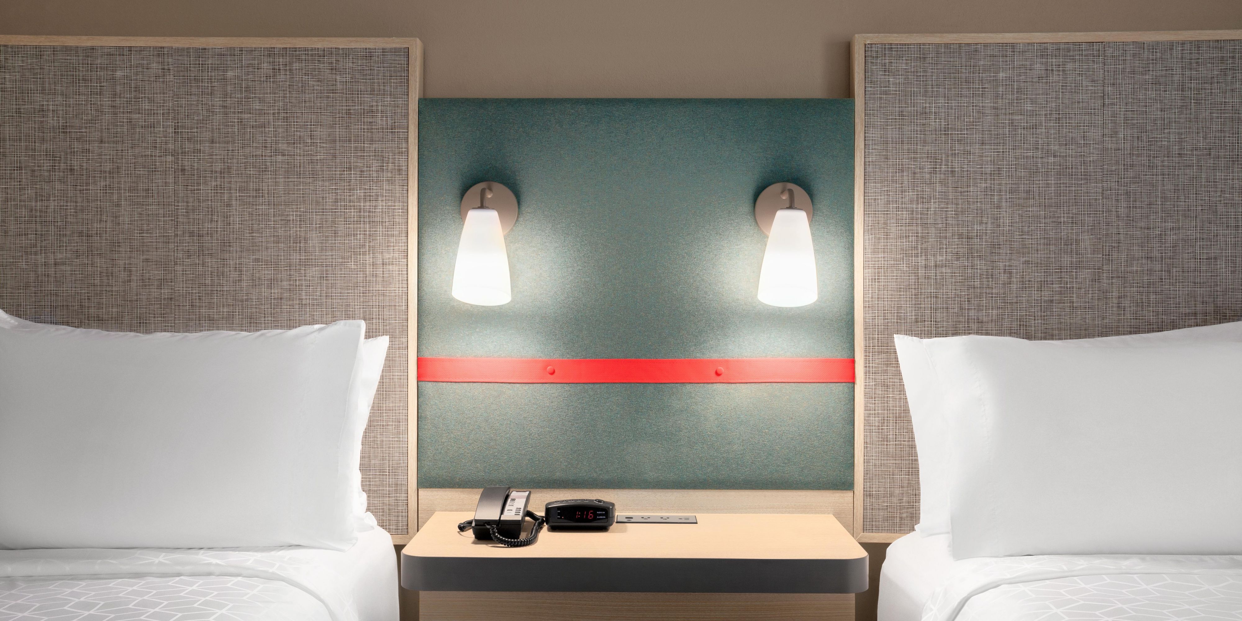 There’s nothing more important than a good night’s rest. That’s why we’ve made thoughtful decisions with every inch of space focusing on sound sleep, with high-quality mattresses and bedding, black-out roller shades, and a sound-reducing headboard.​