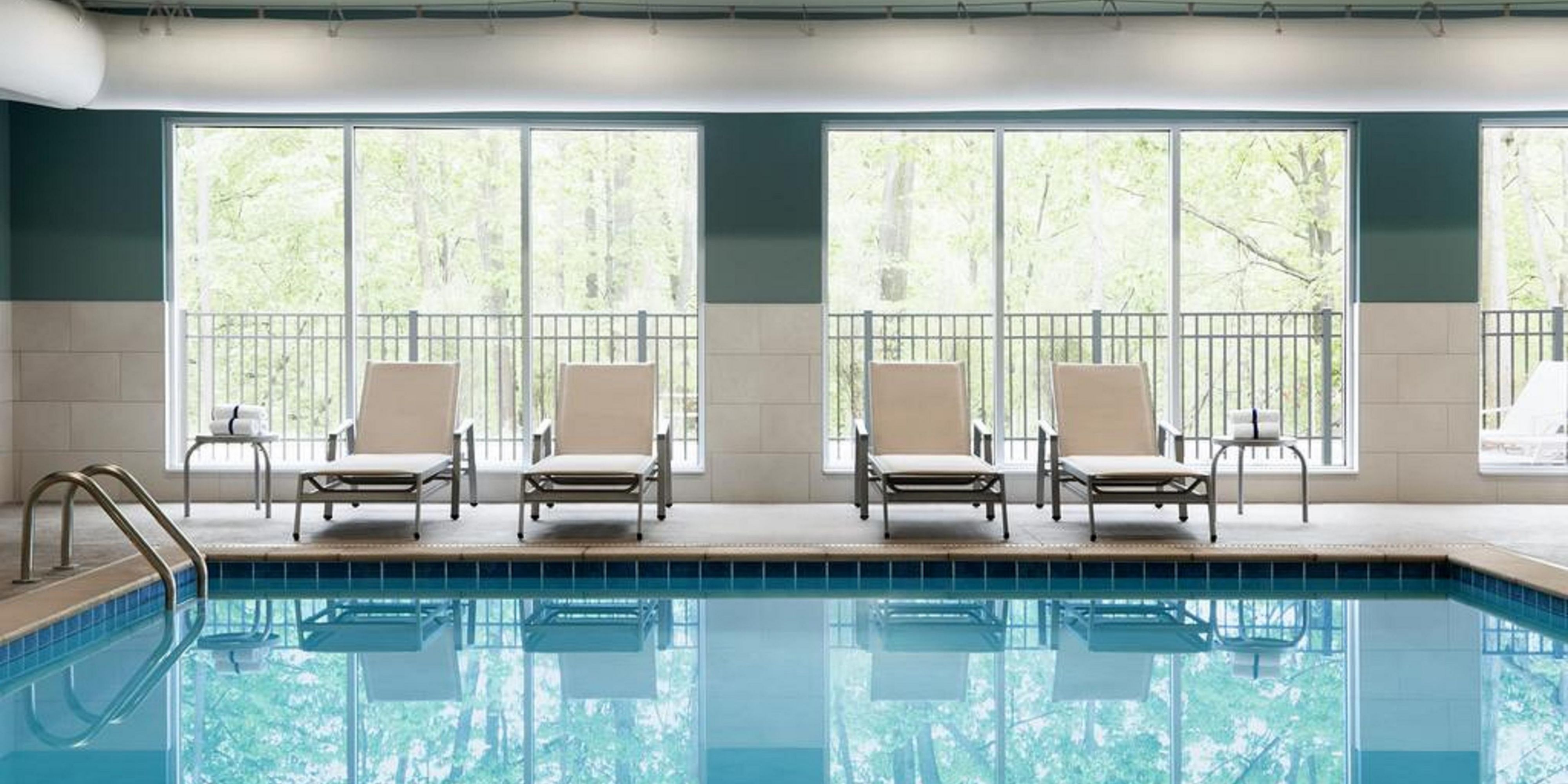 Relax and unwind at our hotel in Staunton, Virginia, with an indoor pool, perfect for a refreshing dip. Whether you're looking to start your day with a swim or wind down in the evening, our heated indoor pool is available to use from 9:00 AM to 10:00 PM.