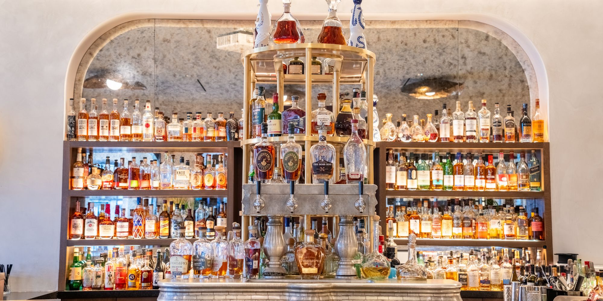 back of the bar at Bar Fellini