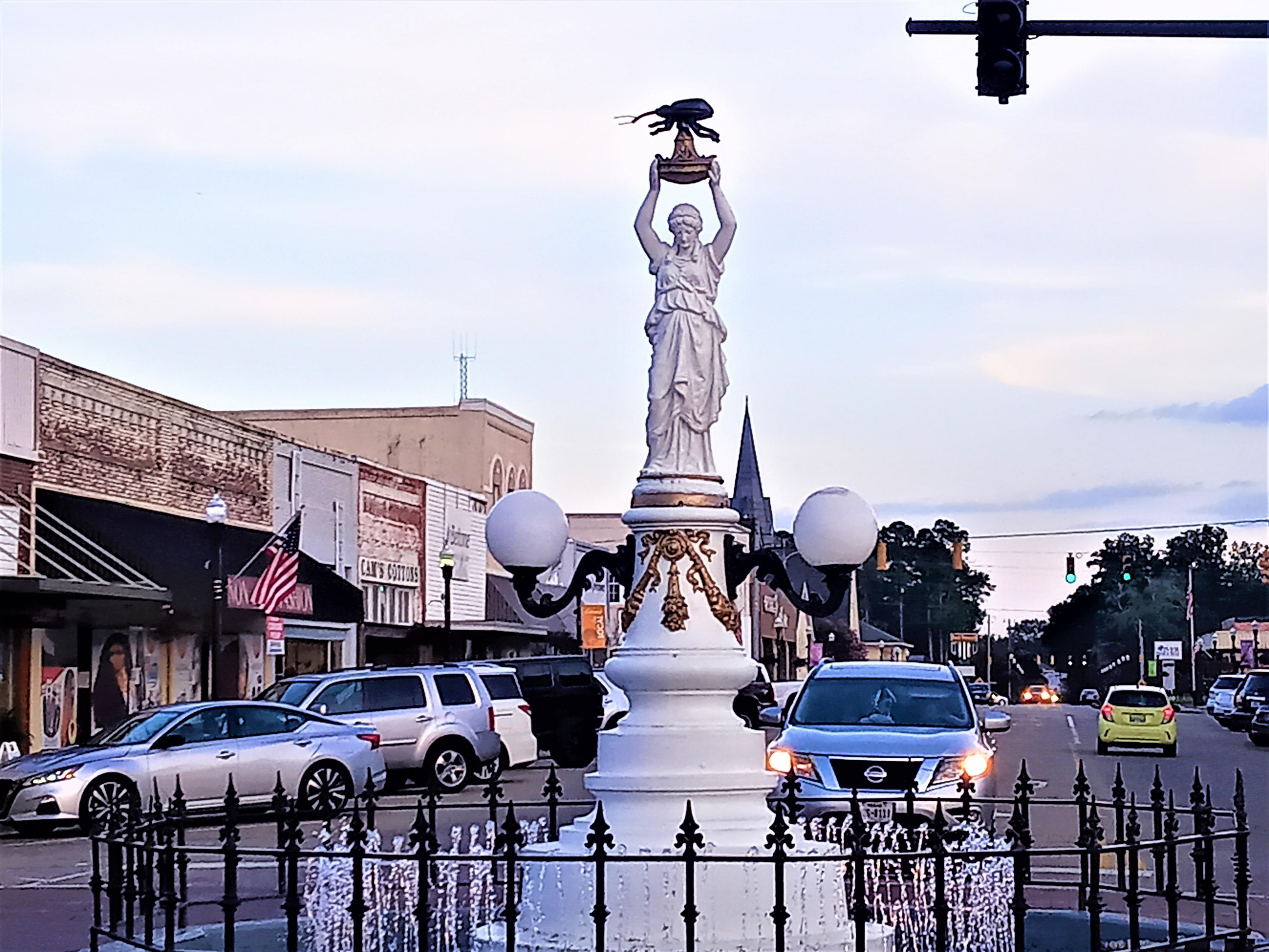 To visit the Boll Weevil Monument in Enterprise, Alabama, simply head to downtown Enterprise. The monument is located in the city center, making it easily accessible for a quick stop. It’s free to visit and offers a unique look at the region's history, symbolizing how the boll weevil led to agricultural innovation. 
