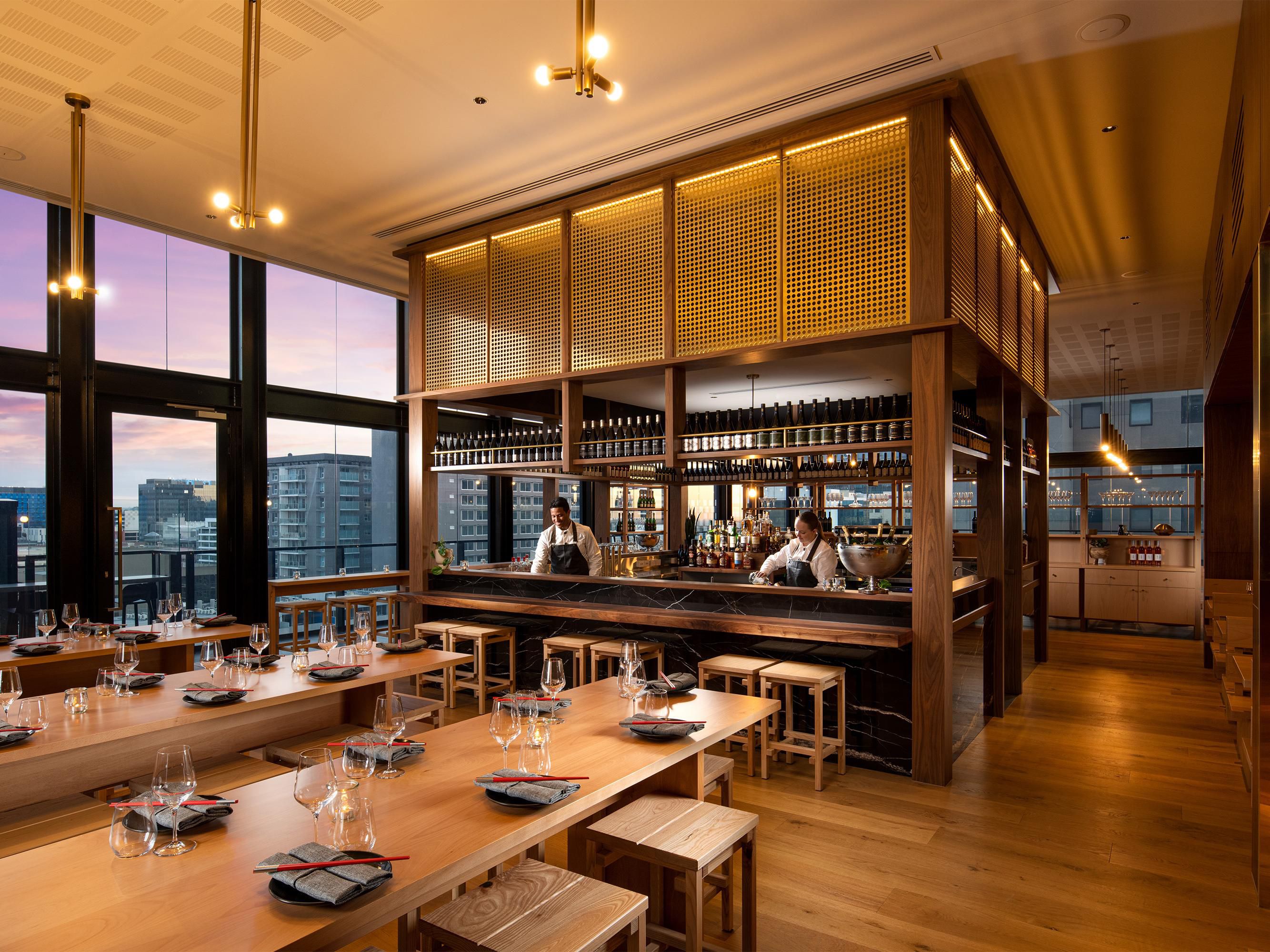 At KOOMO, Adelaide’s highest restaurant, comfort and delicacy meet in a modern Japanese-inspired menu. For something unforgettable, let the chef guide you with an omakase journey, paired with breathtaking views over the city and beyond.