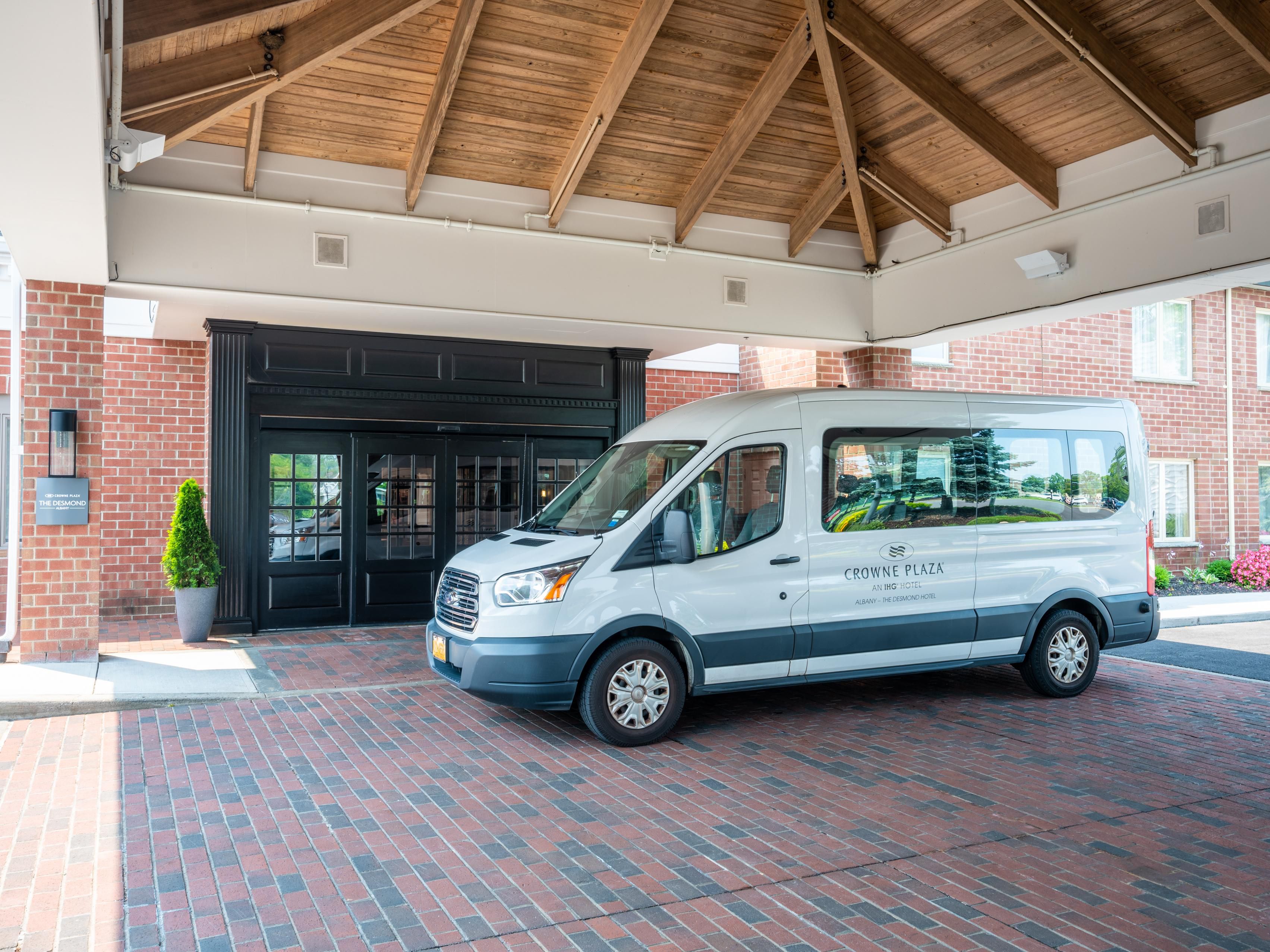 Crowne Plaza Albany - The Desmond Hotel offers complimentary 24-hour shuttle service to the Albany Airport, and within a 3 mile radius of the hotel. Please contact our front desk staff to arrange pick up and drop off.