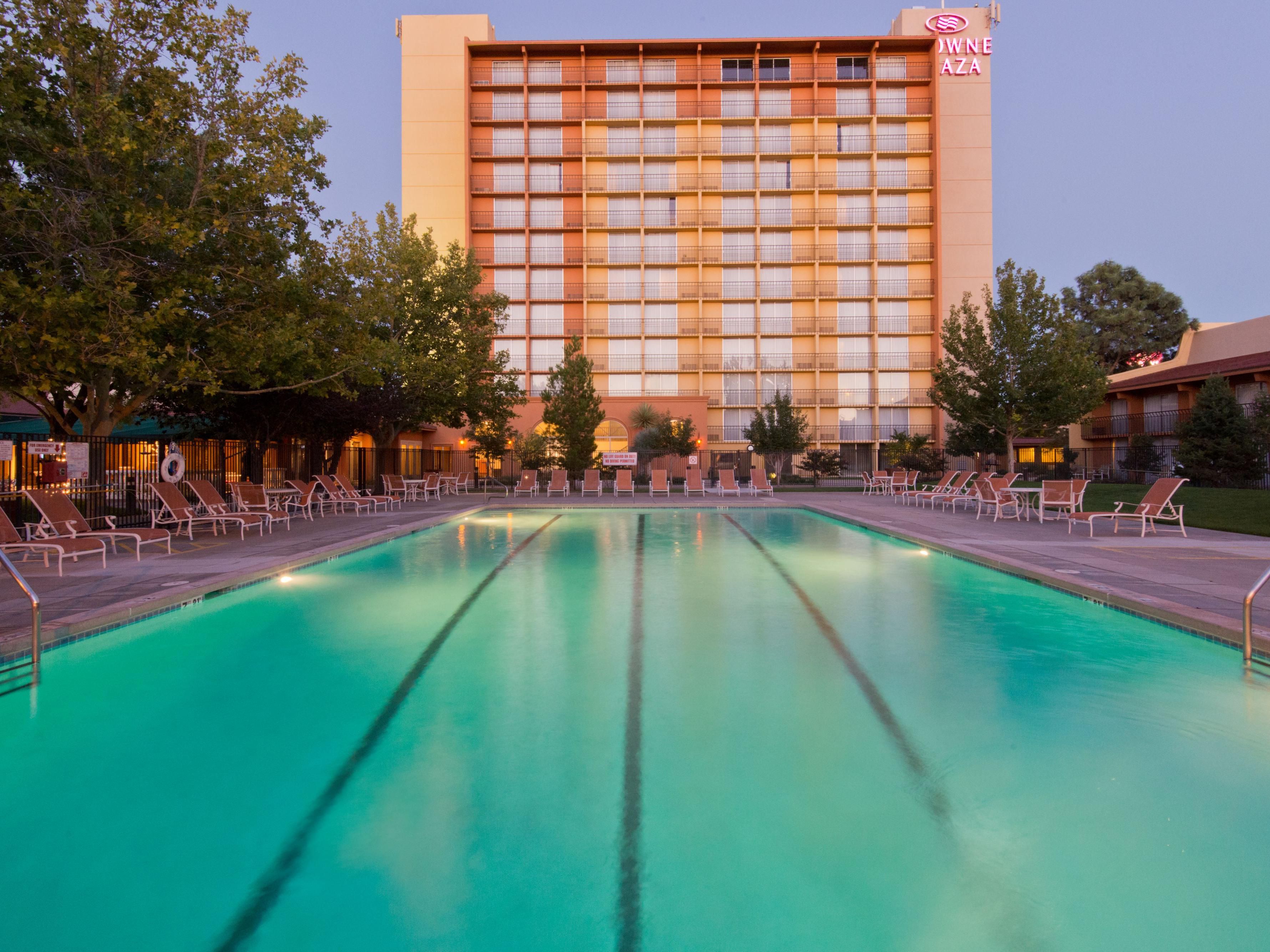 Traveling with kids? Our oversized outdoor pool will be just the remedy you are looking for after a long day of travel.  Our Indoor Pool is available all year round.  So, any time of year is the right time to dive right in to adventure in Albuquerque!