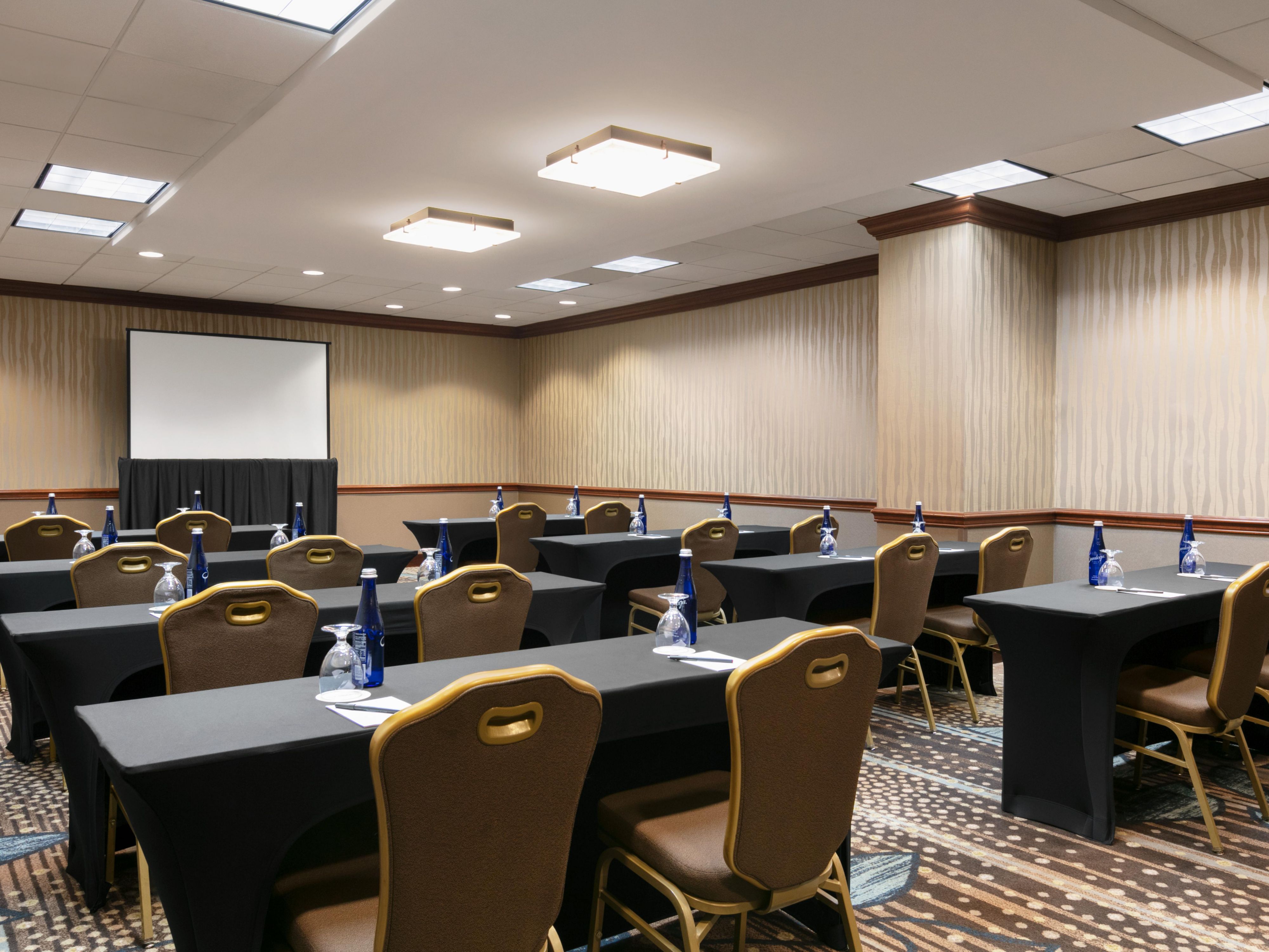 Our hotel offers 5,800 square feet of flexible meeting space, featuring stylish decor and dynamic set-ups for meetings, banquets and corporate events of any size. Let our team of experienced meeting planners and creative culinary artists plan every detail for you, from coffee service to audio-visual equipment set-up.
