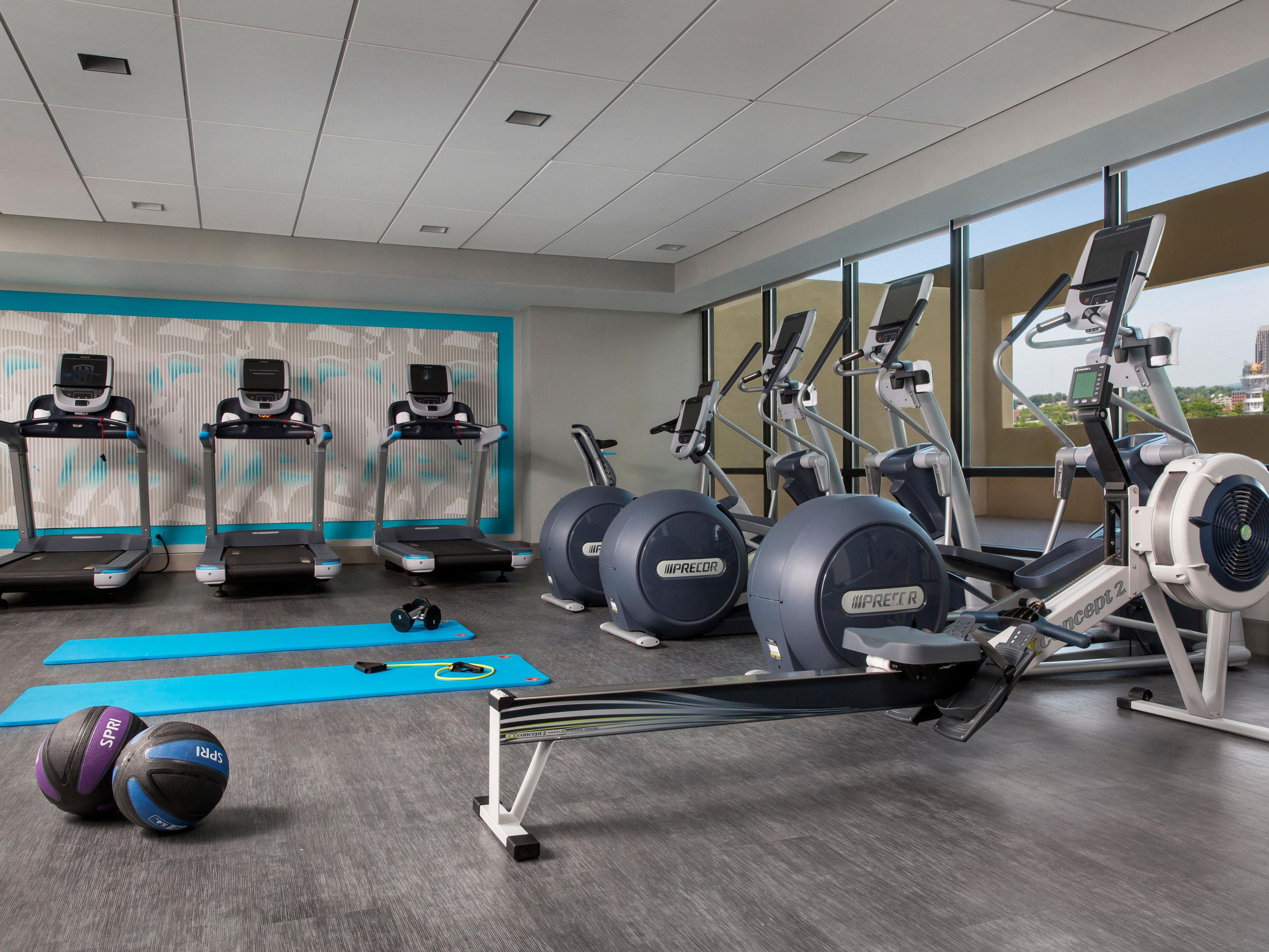 Stay fit with state-of-the-art treadmills & elliptical machines.
