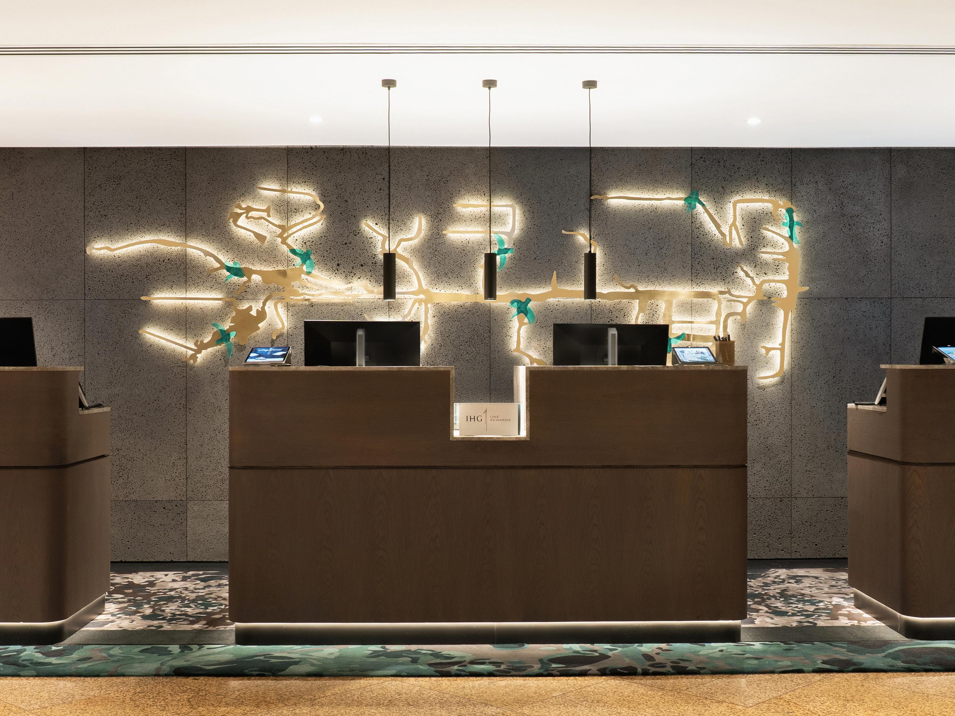 Discover the newly refurbished reception at Crowne Plaza Auckland