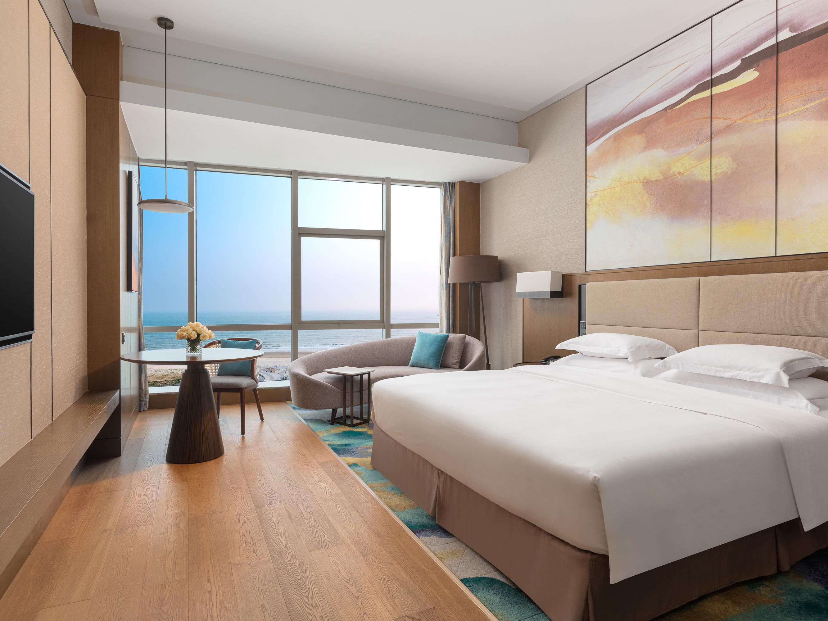 Hotel is built along the beach and it has a first-line view of the silver beach which is just a casual walk away.