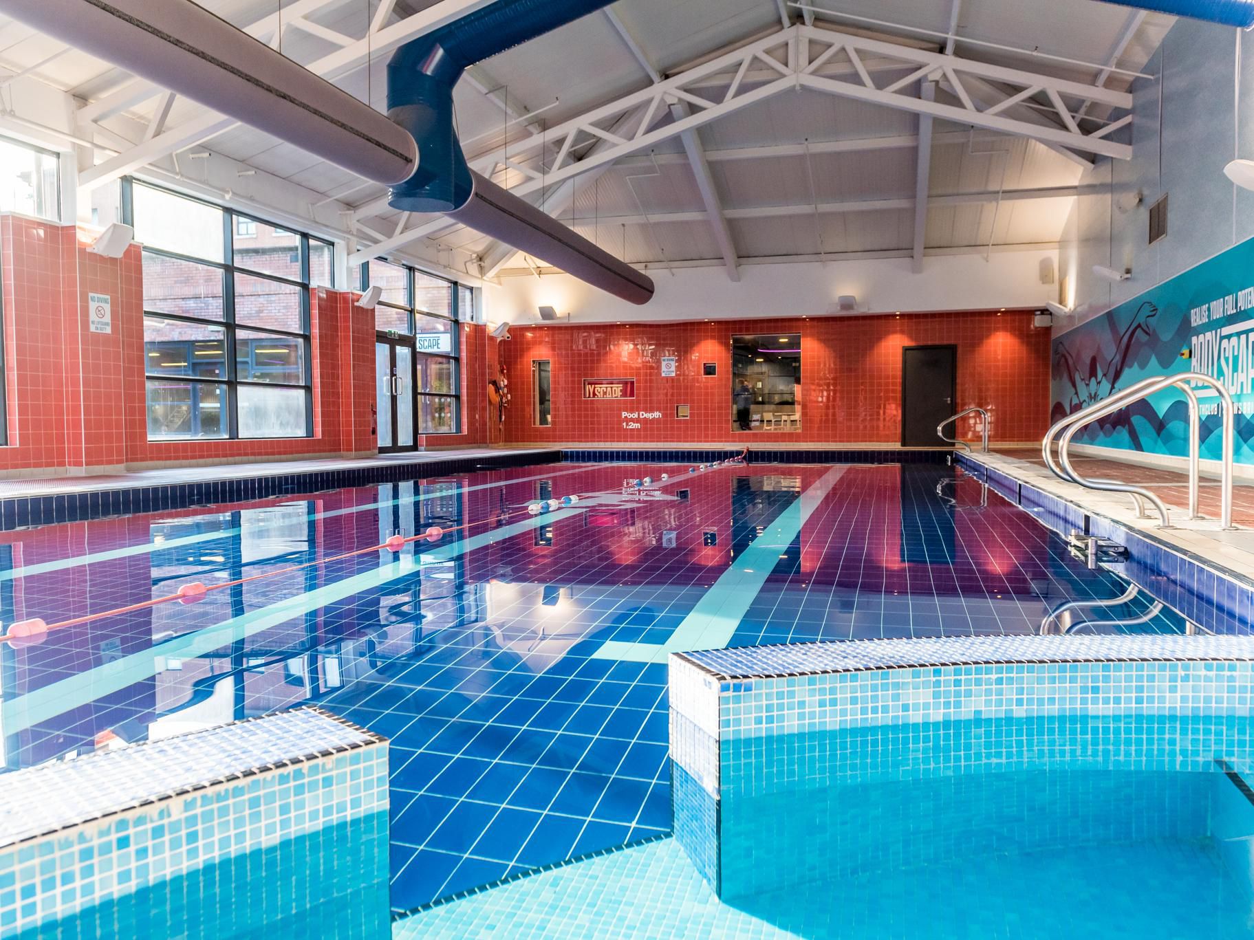 Bodyscape -Our state-of-the-art gym has over 70 pieces of equipment and daily classes available to book.  We have a 20m swimming pool, bubble spa, sauna and steam room, perfect for our guests to keep fit and relax.
We have a CryoSpa which guests can use from £10 per session.
For more information, contact the hotel at 028 90923500