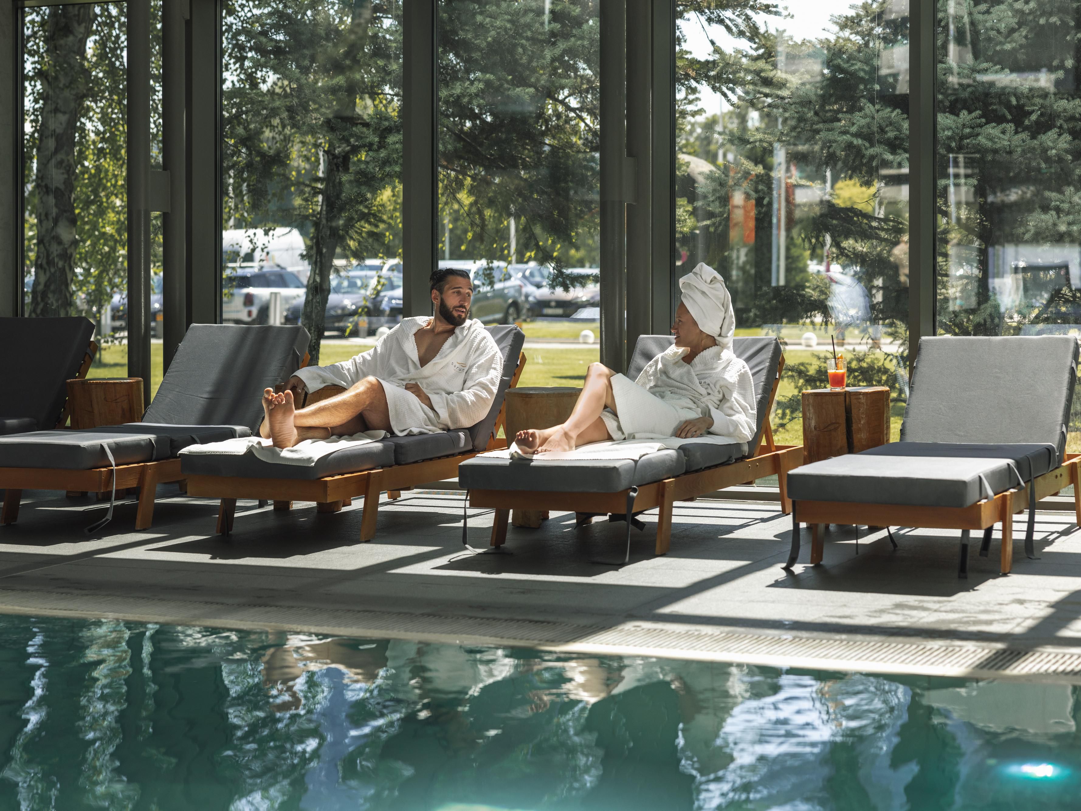 Relax and recharge at Saruna Wellness & Spa. Discover a serene oasis with a heated pool, sauna, steam bath, gym, and soothing massages. Whether you seek a moment of calm or a full-body reset, our wellness experience is designed to restore your balance and elevate your stay.