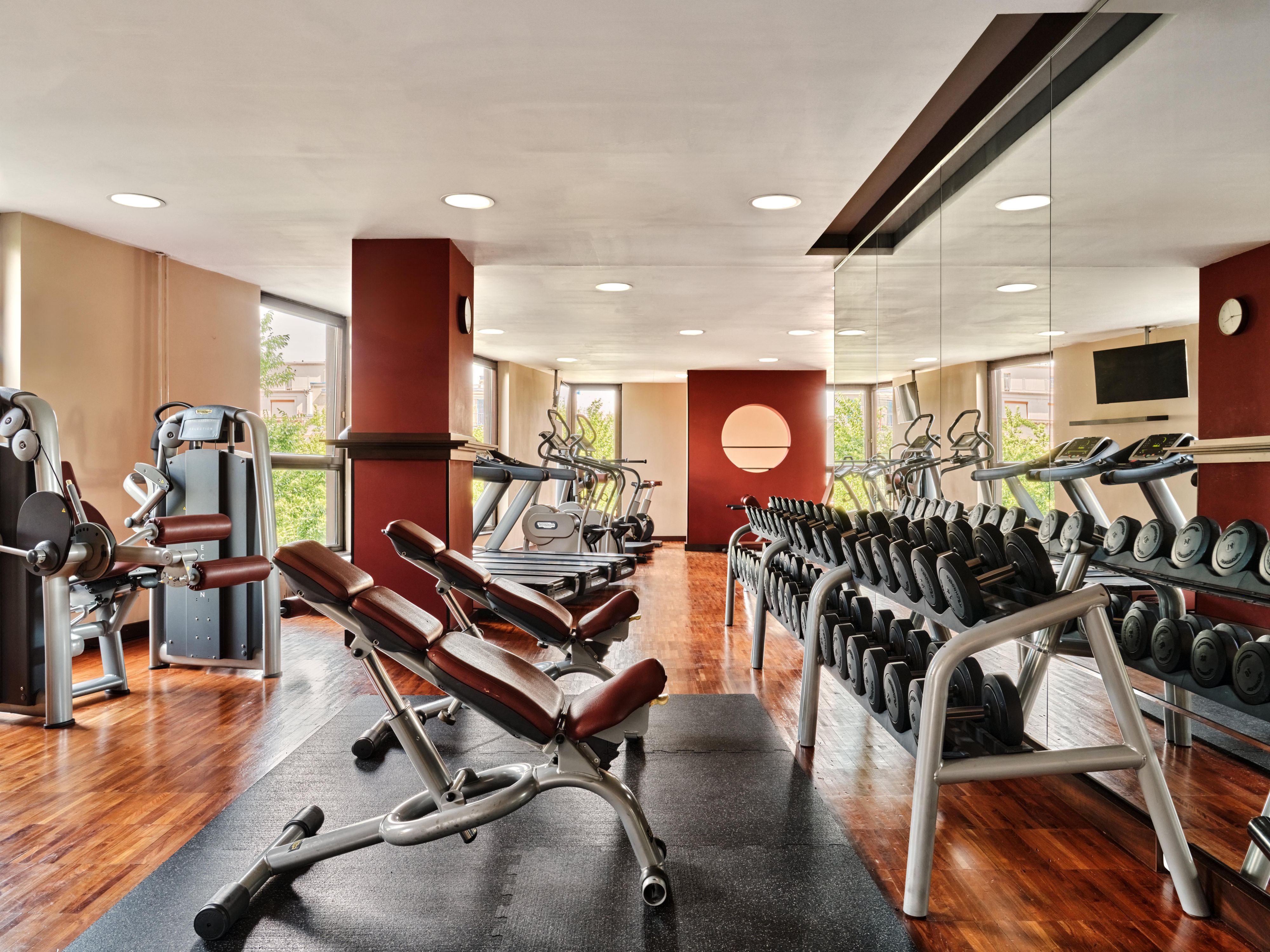 The Fitness Center is open 24/7 for hotel guests and offers modern equipment for both cardio and strength training – ideal for staying fit even during business trips.