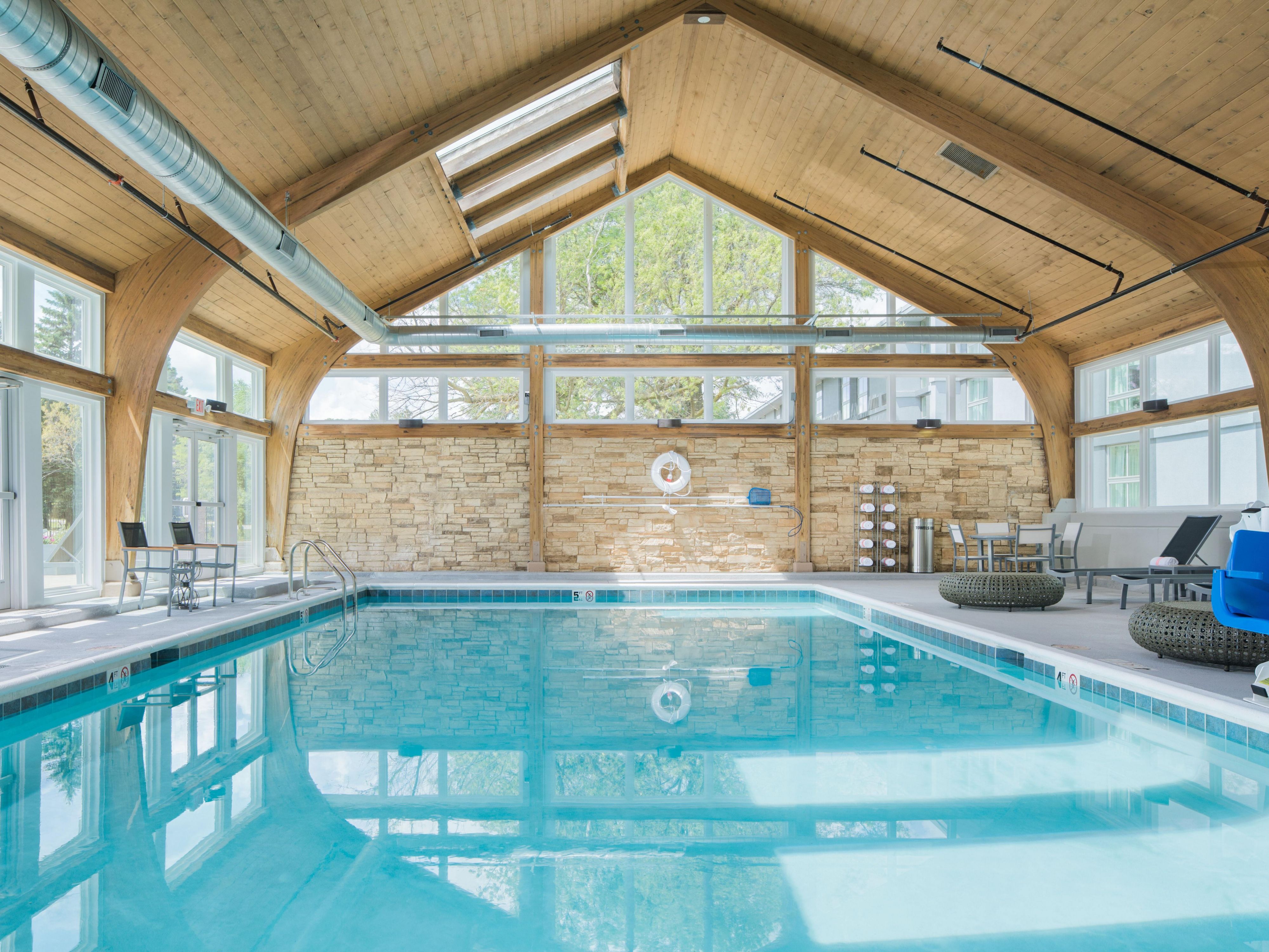 Swim a few laps in the morning to wake up or dive in after a day of business meetings or sightseeing. Relax at our indoor pool oasis with lounge chairs, tables, and towels.