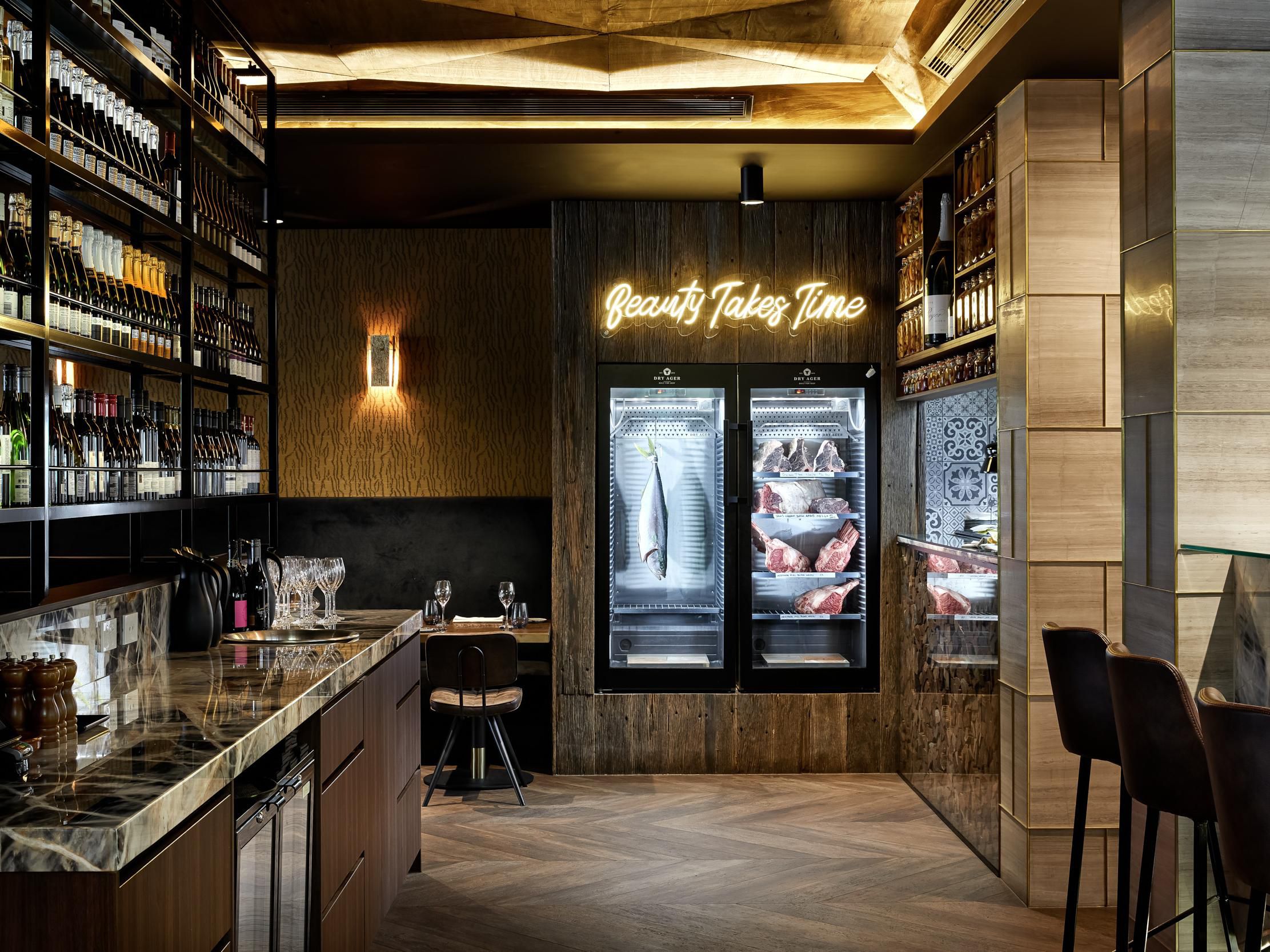 Open Fire - the original and best cooking technique on earth. ​
Tailor built Dry Ageing cabinets for our specialist handpicked primal cuts of pure Australian meats, and the finest selection of whole fresh fish from our Sydney fish markets buying agent.​
