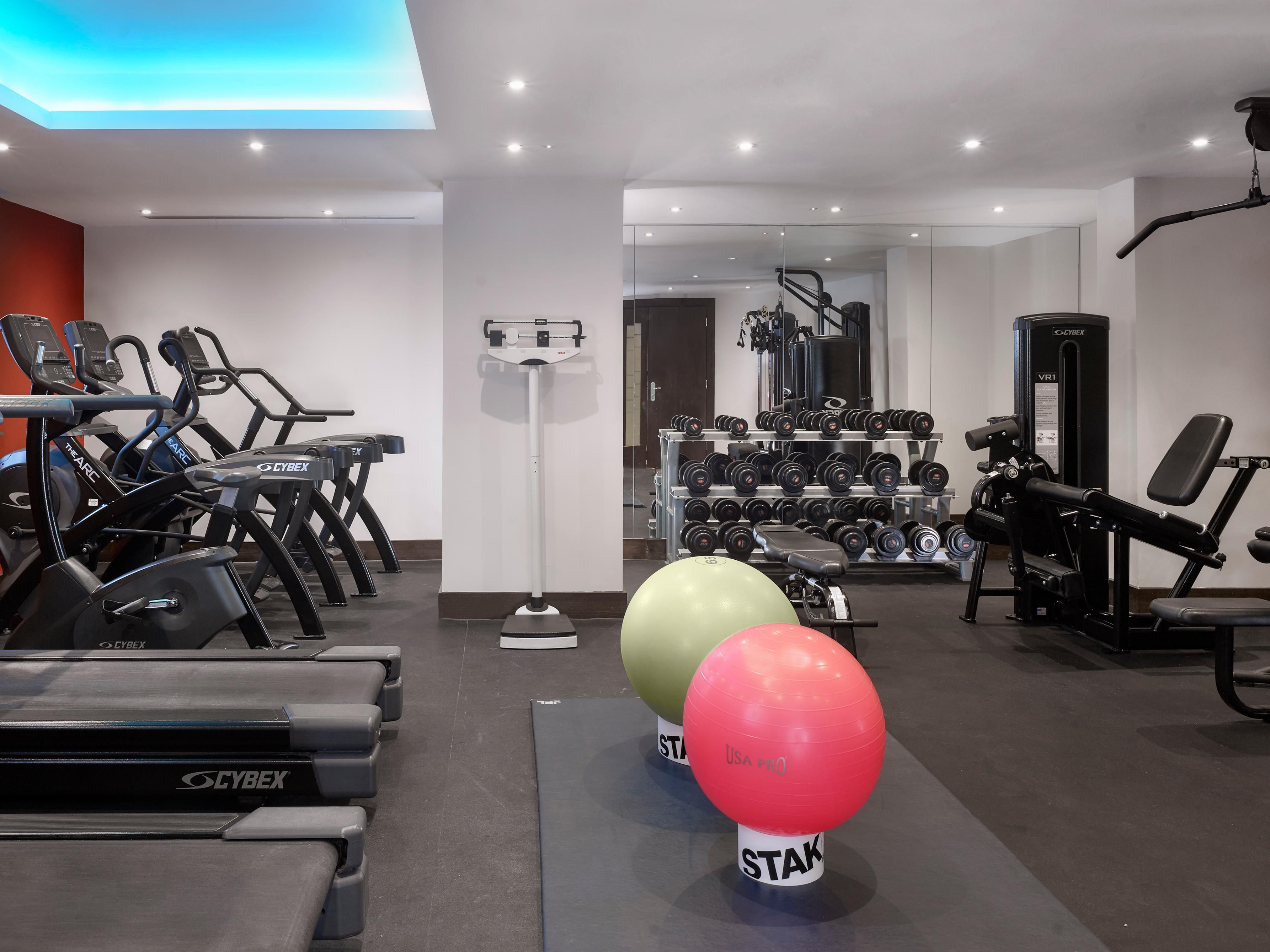 It's not all about business! Work out and destress in our 24hr gym