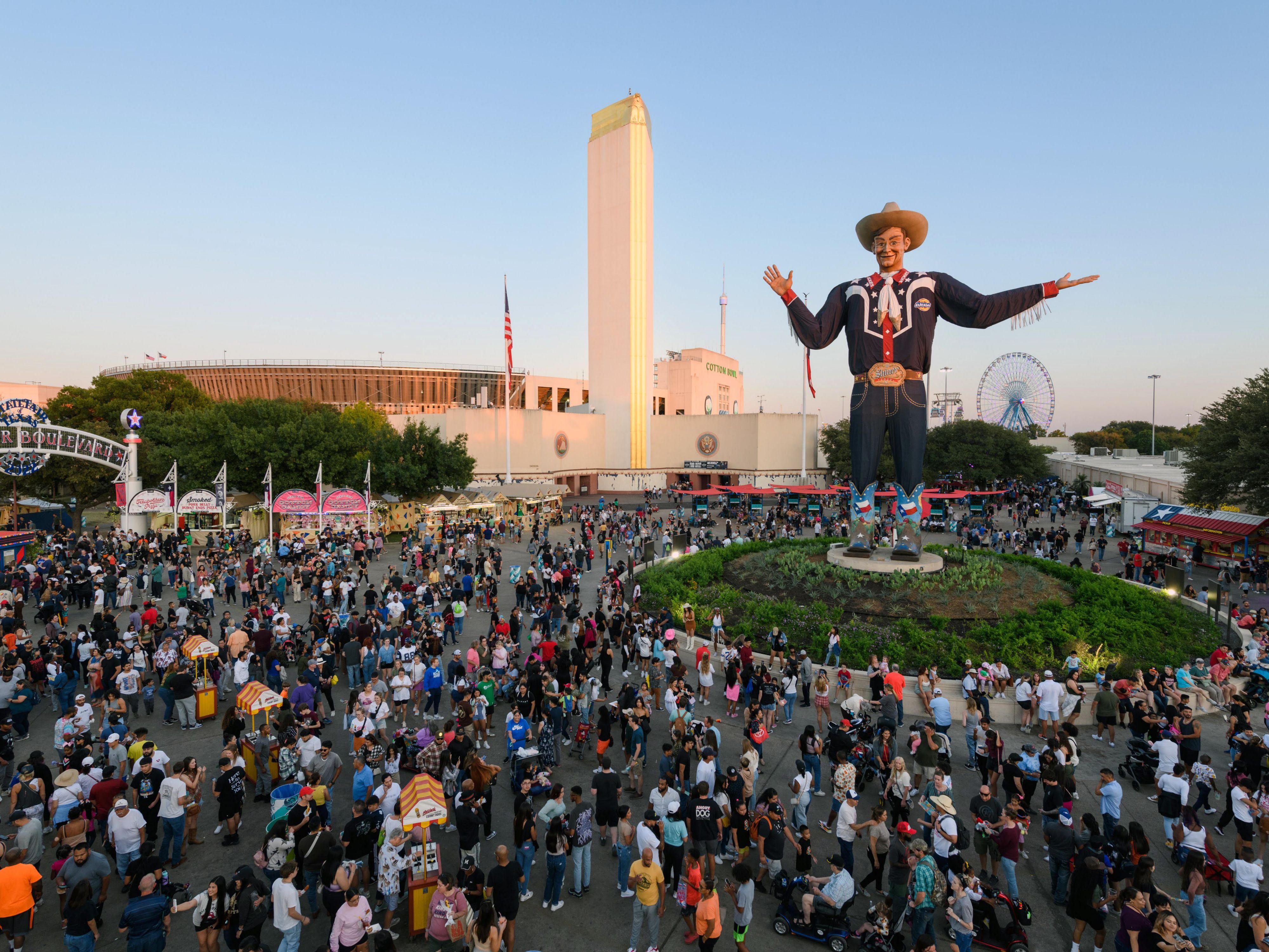 The State Fair of Texas celebrates all things Texan by promoting agriculture, education, and community involvement through quality entertainment in a family-friendly environment.