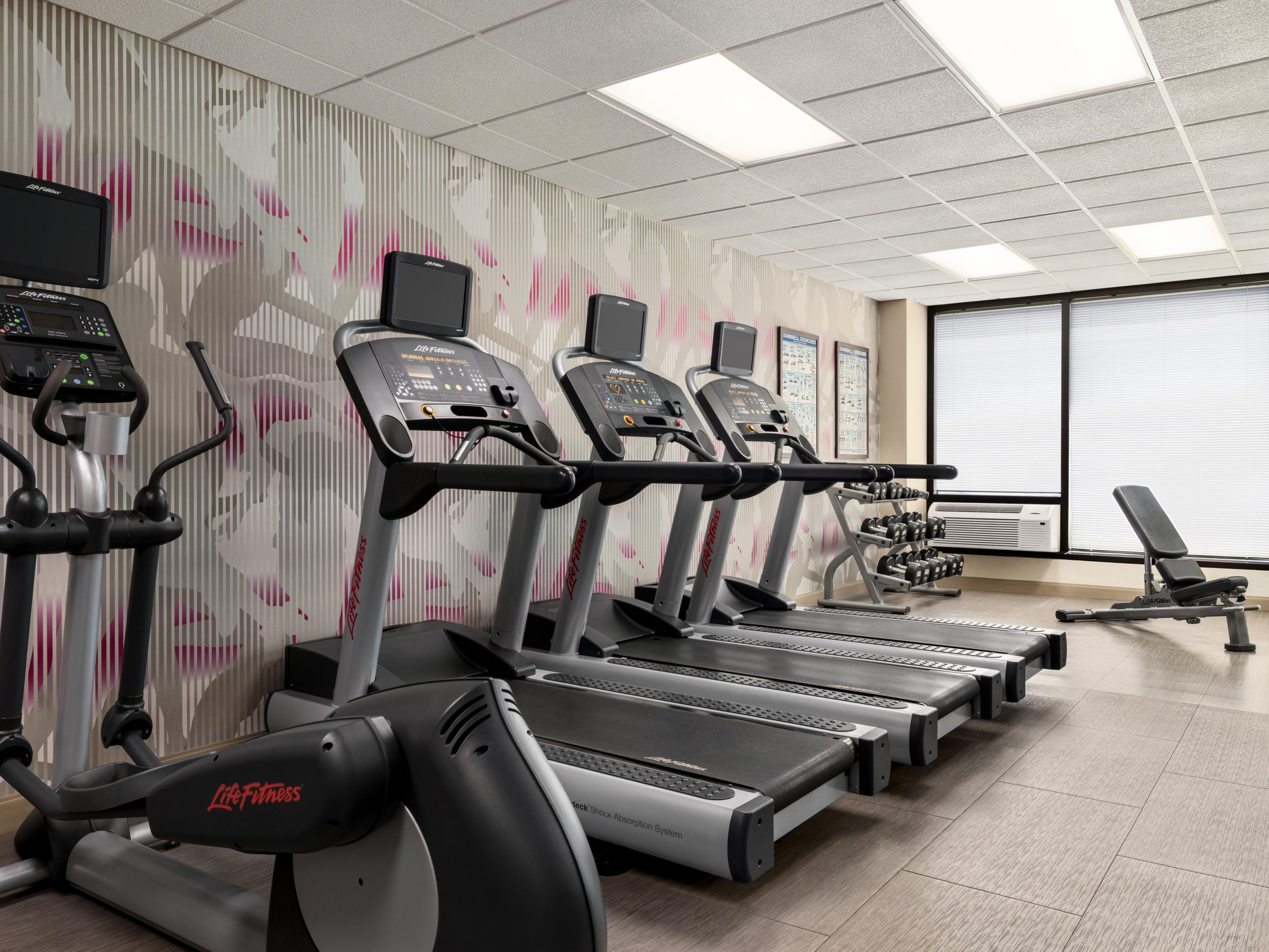 Stay active with our fitness center, open 24/7 for all guests.