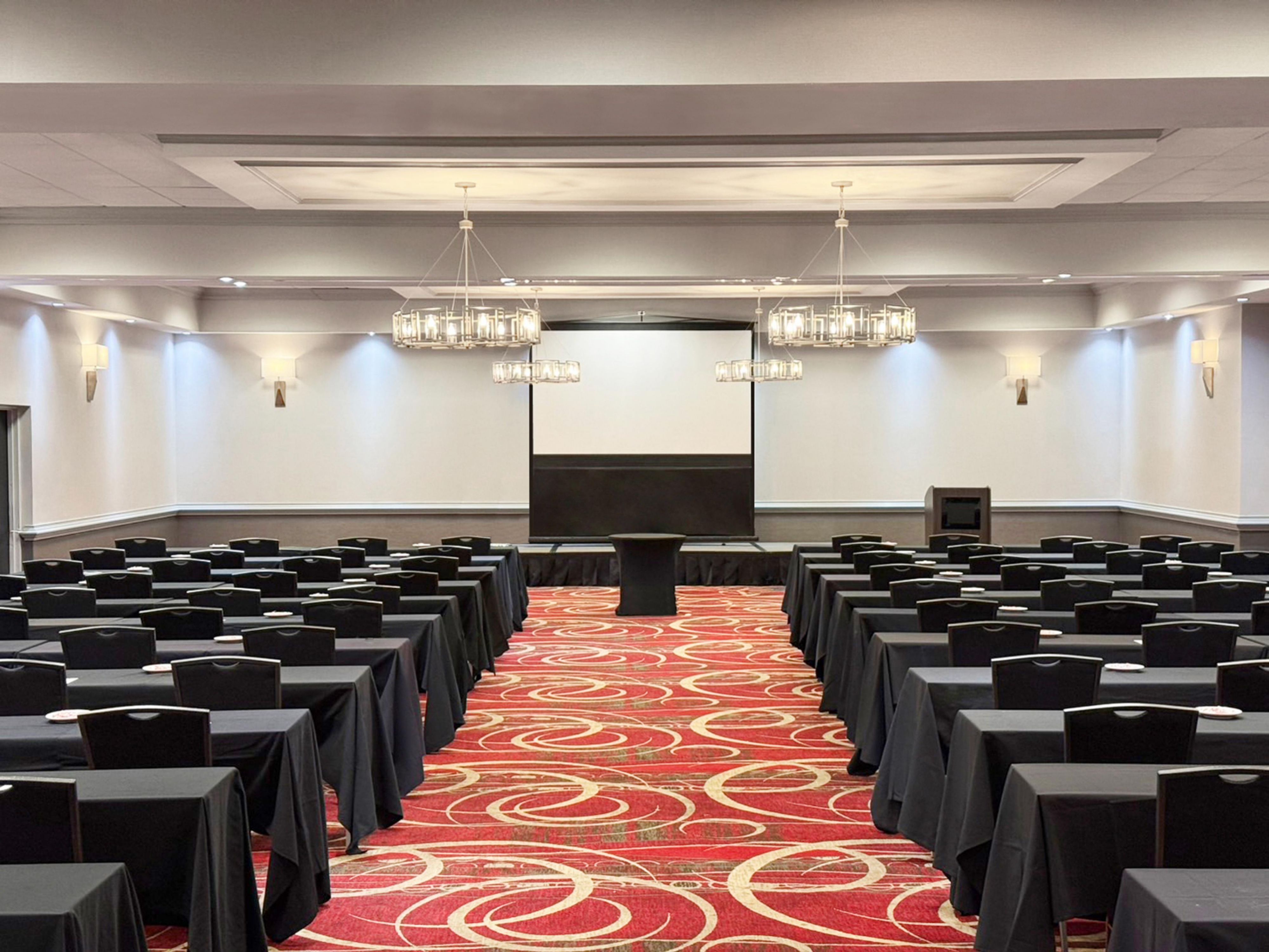 Host your Elizabeth, New Jersey event in style at our Newark airport hotel. With four versatile venues, including a Grand Ballroom, and 3,555 sq ft of contemporary event space, we are ideal for business meetings, conferences, weddings, and social gatherings for up to 250 guests.
