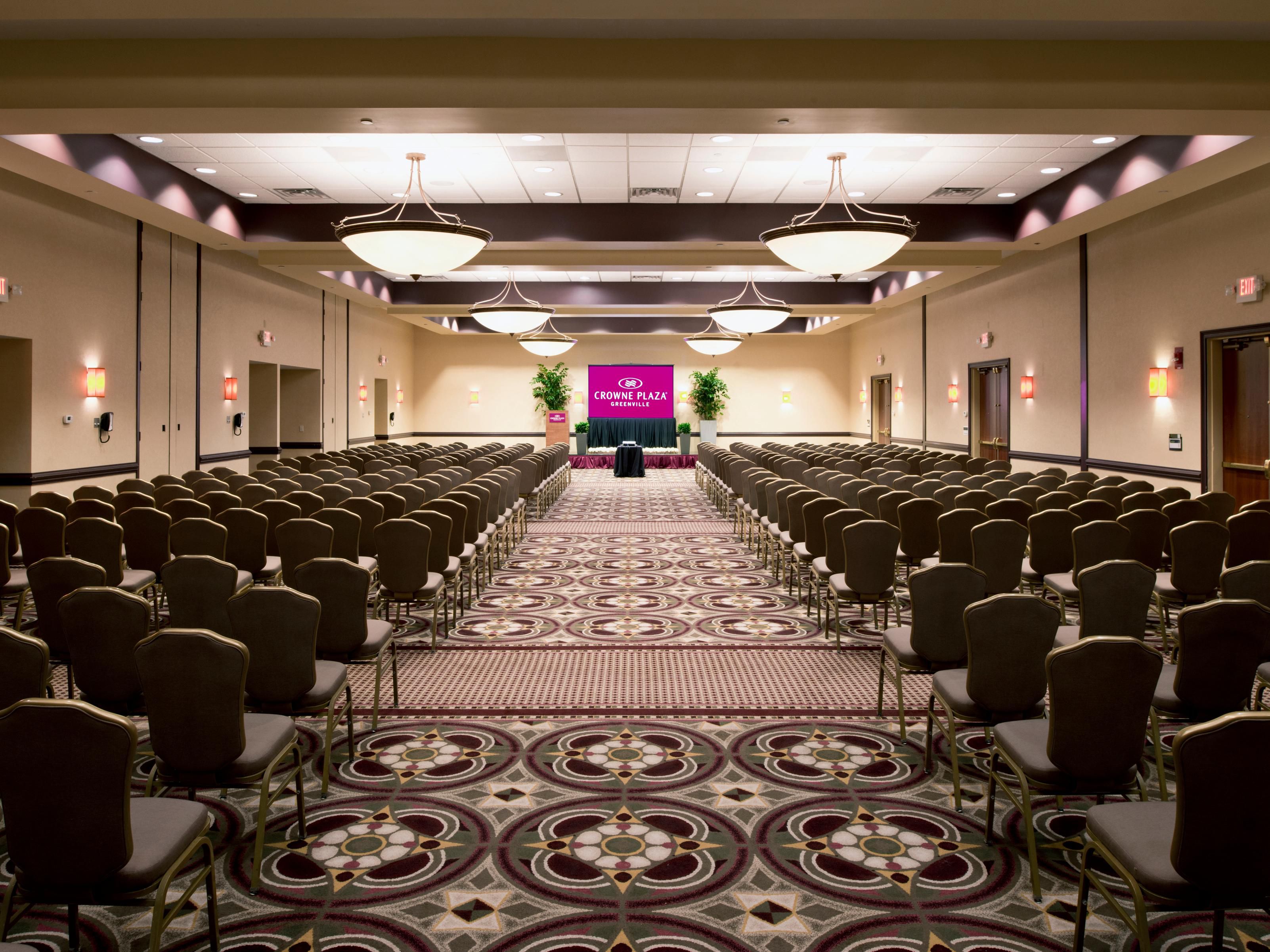 Searching for hotels in Greenville, SC with meeting space? We have 8,200 sq ft of flexible event space which is perfect for corporate meetings Training, Board Meetings,receptions, seminars, conferences, reunions for up to 500 participants.