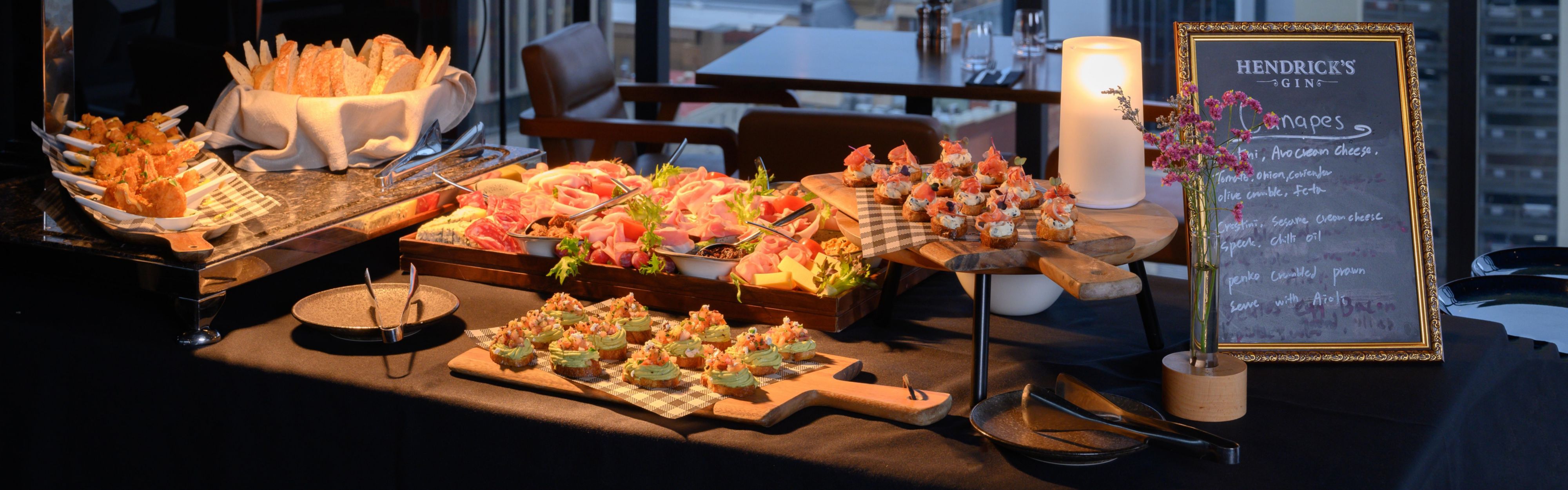 Fresh canapés served with harbour views at our Club Lounge