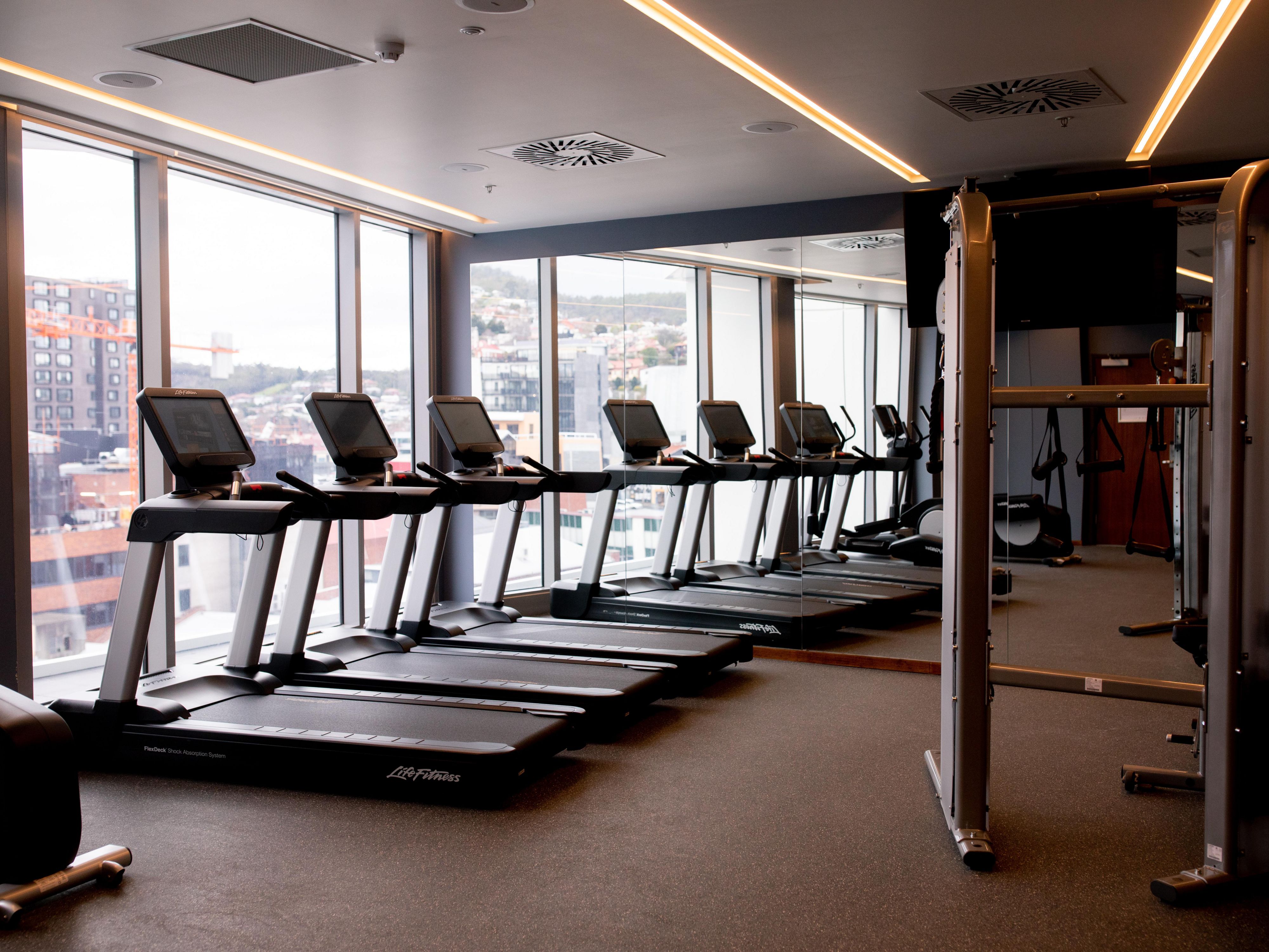 Stay active around the clock with Crowne Plaza Hobart’s 24/7 Fitness Centre. Whether you're squeezing in a quick workout or powering through a high-intensity interval training session, we’ve got the equipment you need for your routine.