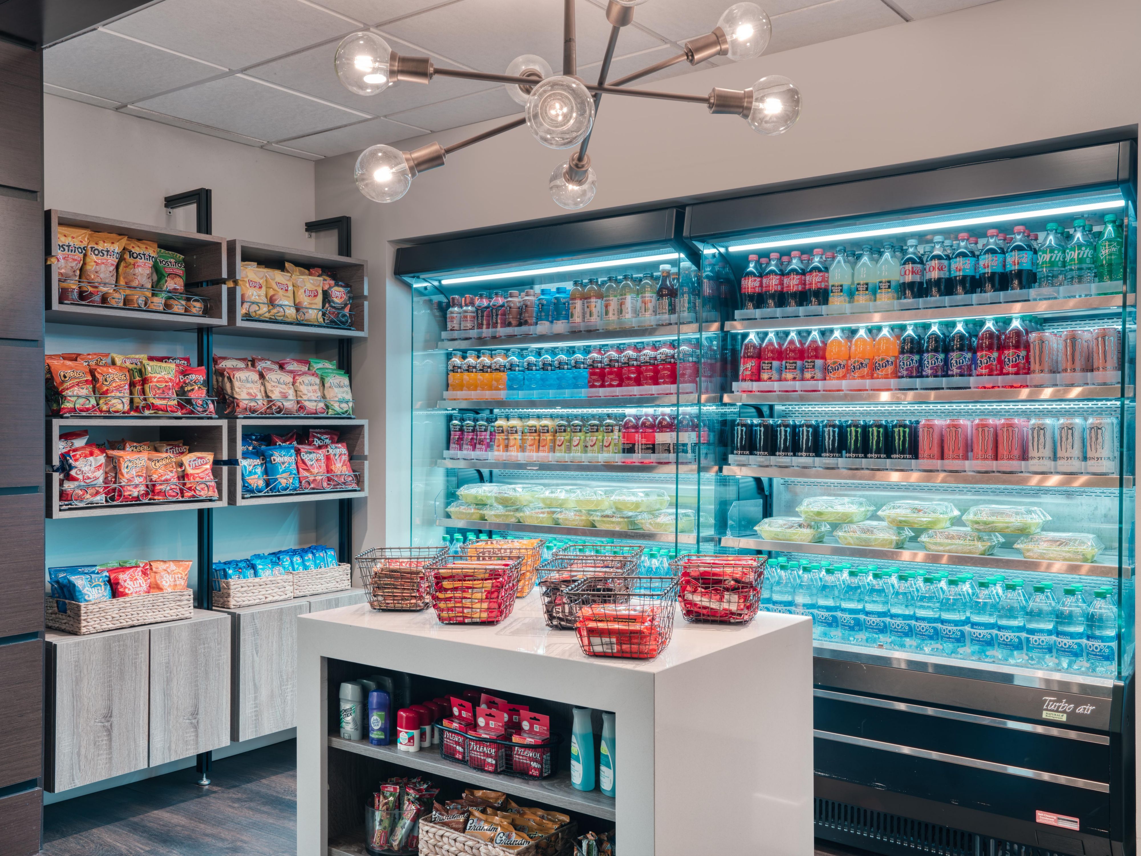 Our hotel market is conveniently located and stocked for your stay