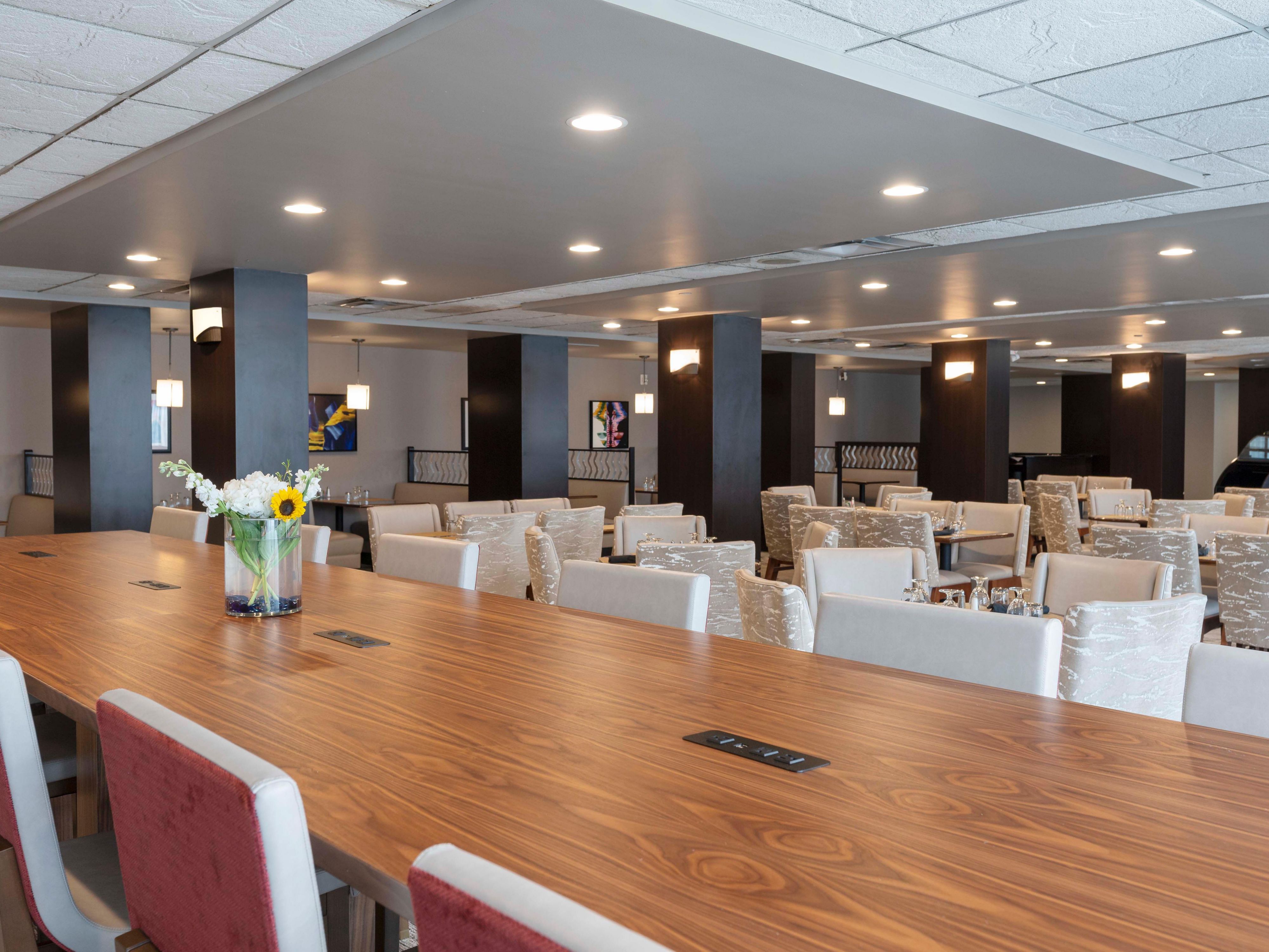 Enjoy a full-service hotel experience with award-winning chef-inspired dining options and thoughtful amenities to elevate your stay. From our 24-hour Fitness Center to our convenient Business Center, free Wi-Fi, free parking, and a free airport shuttle, we ensure you experience ultimate comfort, convenience, and exceptional hospitality service!