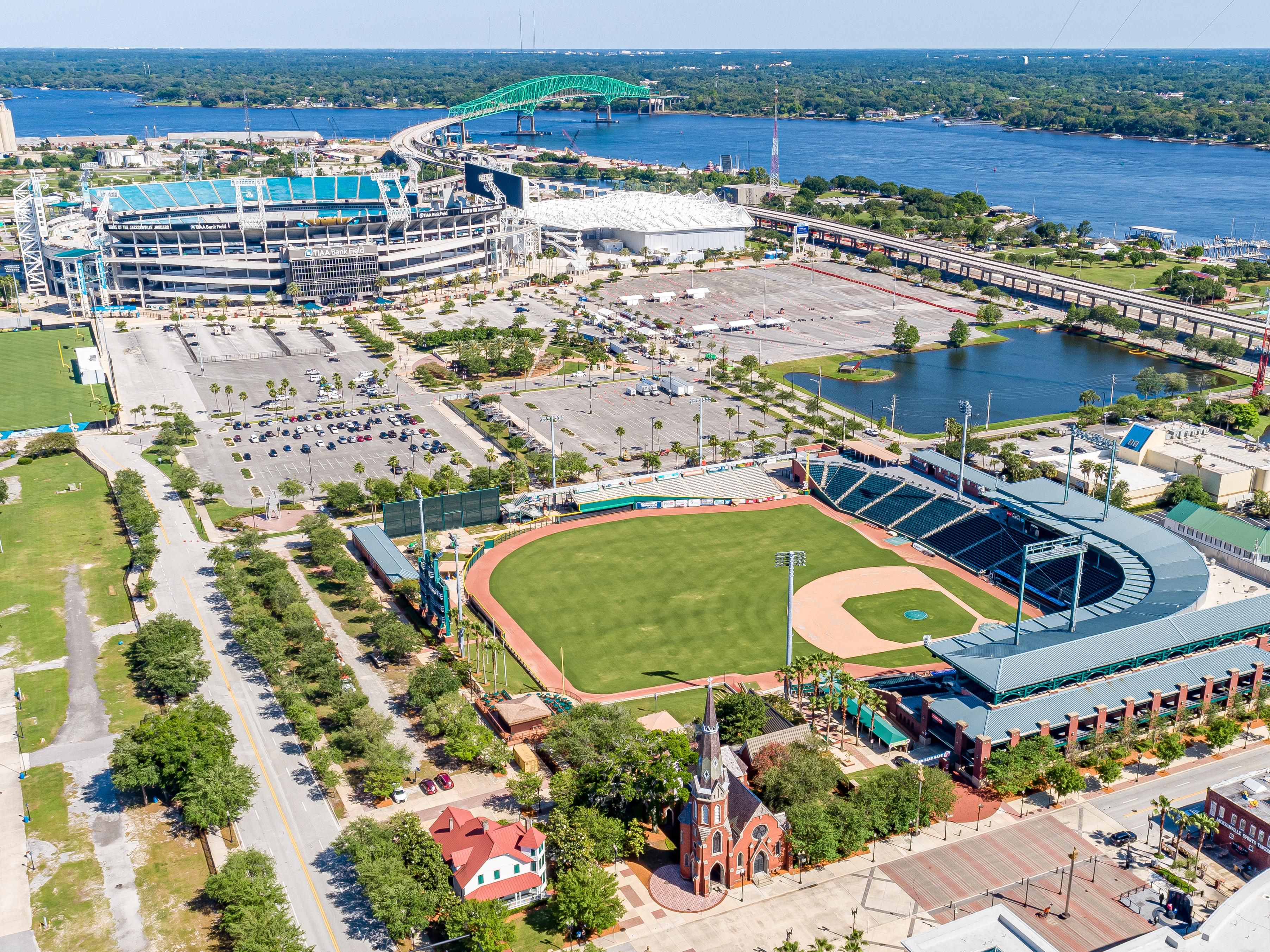 Score big with a visit to 121 Financial Ballpark, home of the Jacksonville Jumbo Shrimp—AAA affiliate of the Miami Marlins. A great mix of local charm and pro-level action, just minutes away.