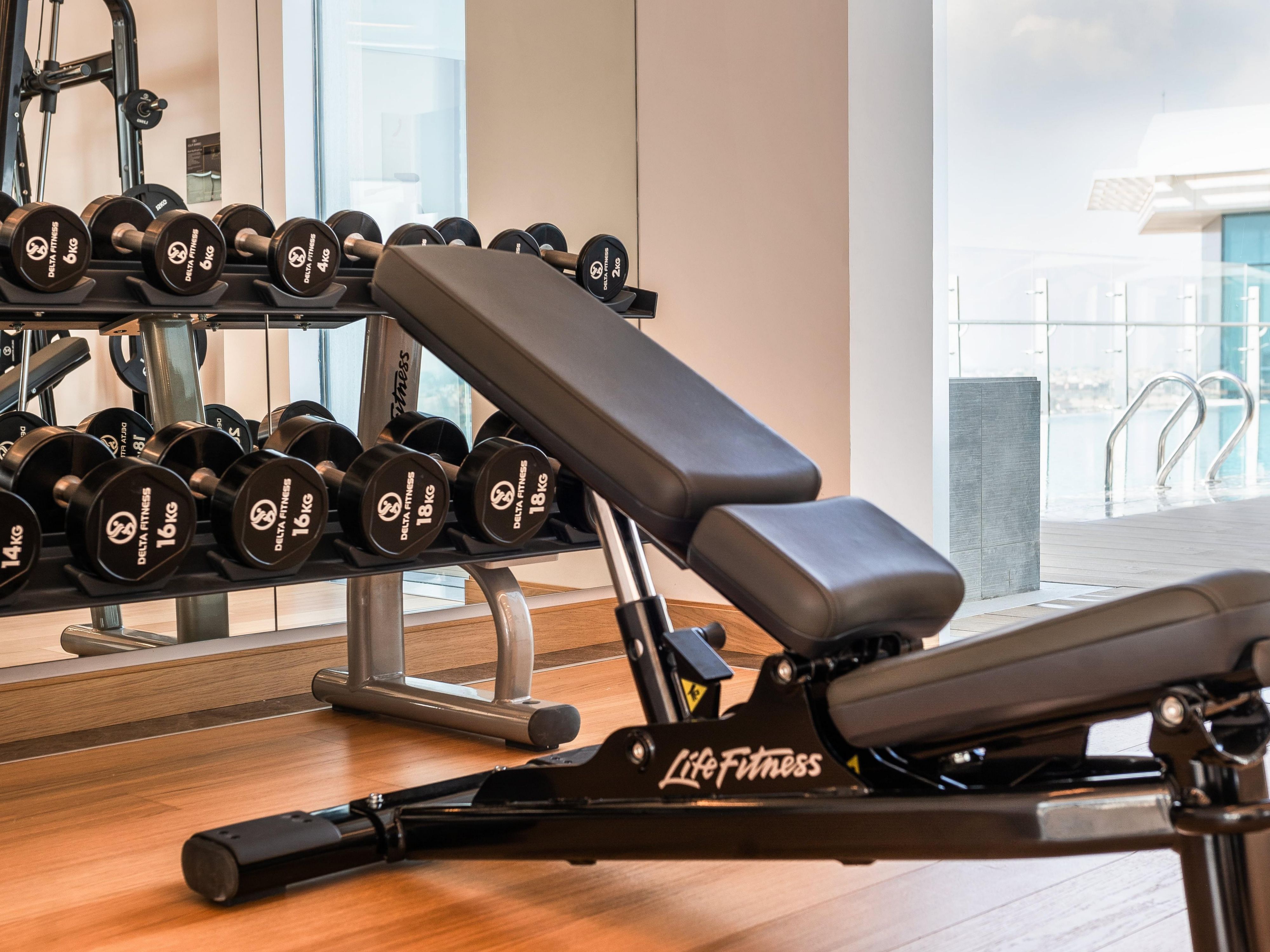 Our fitness center is designed to cater your everyday fitness routine. It incorporates the latest cardio, resistance, and exercise  equipment with panoramic city view.     Available 24 hours a day.