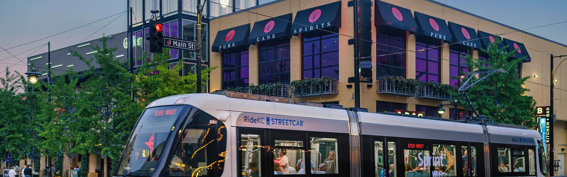 The Kansas City Streetcar is a two-block walk from the hotel.