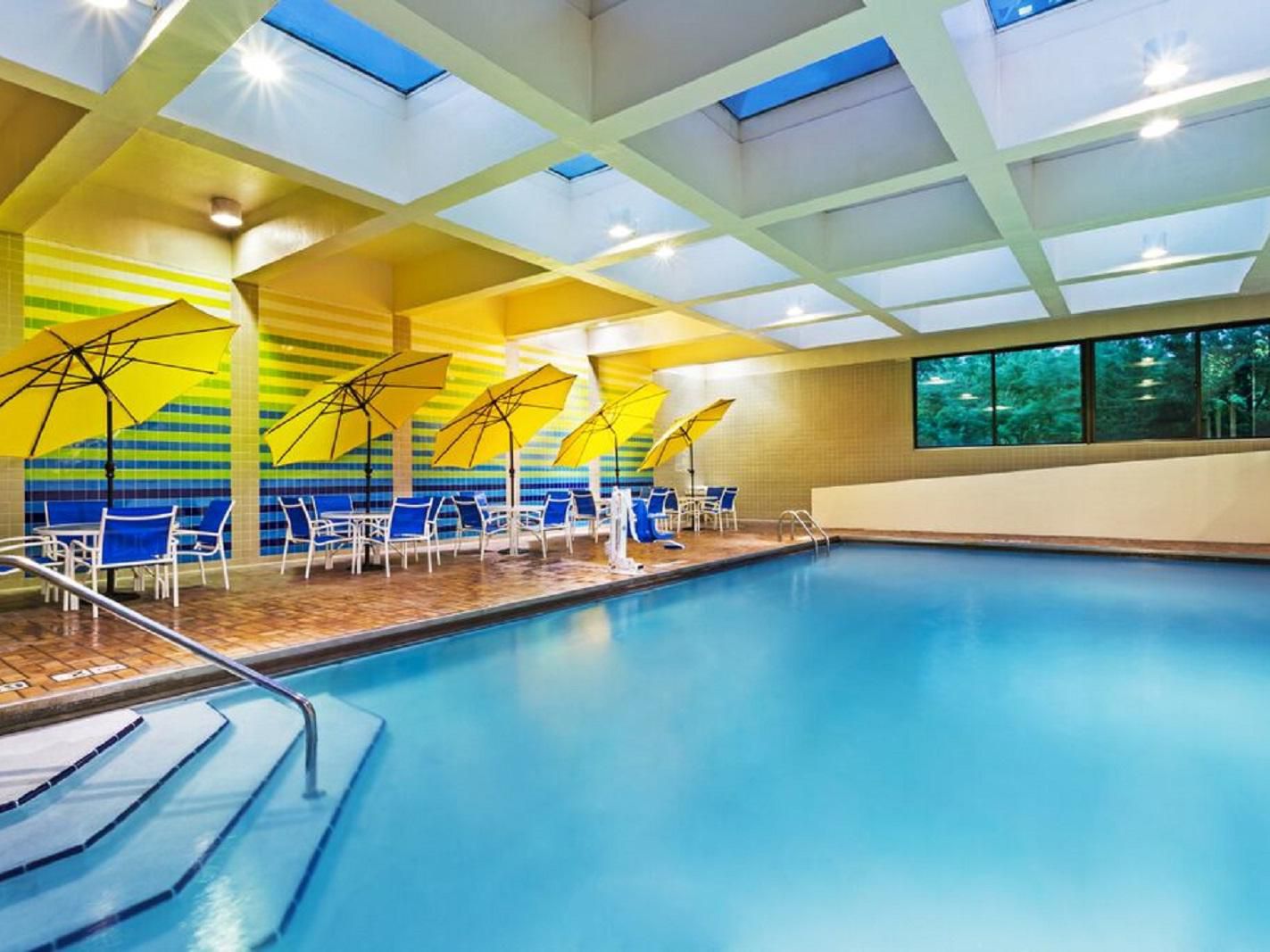 Take a dip in our indoor pool, conveniently open all year long.