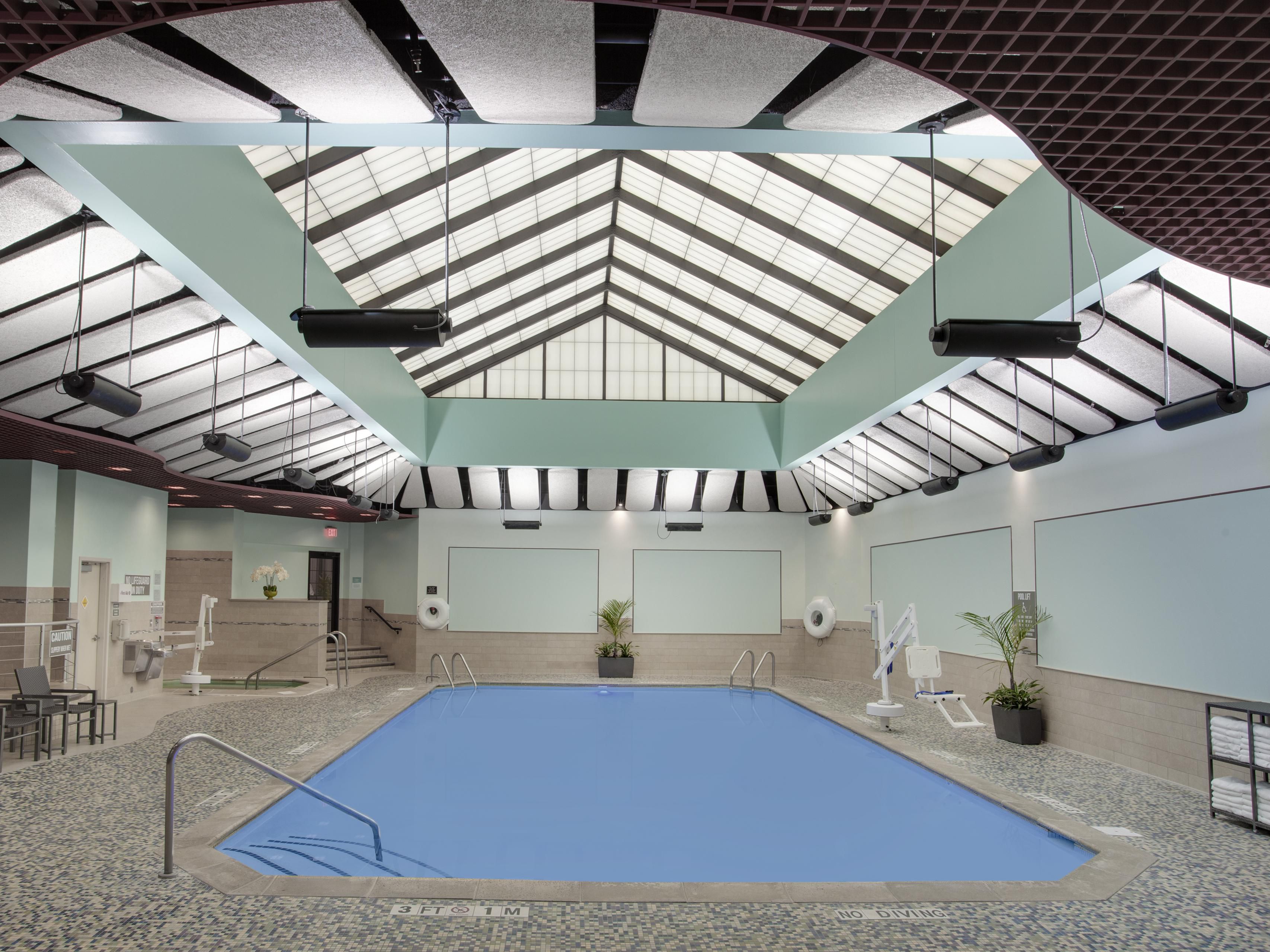 Take a dip or swim laps at our indoor pool and hot tub.