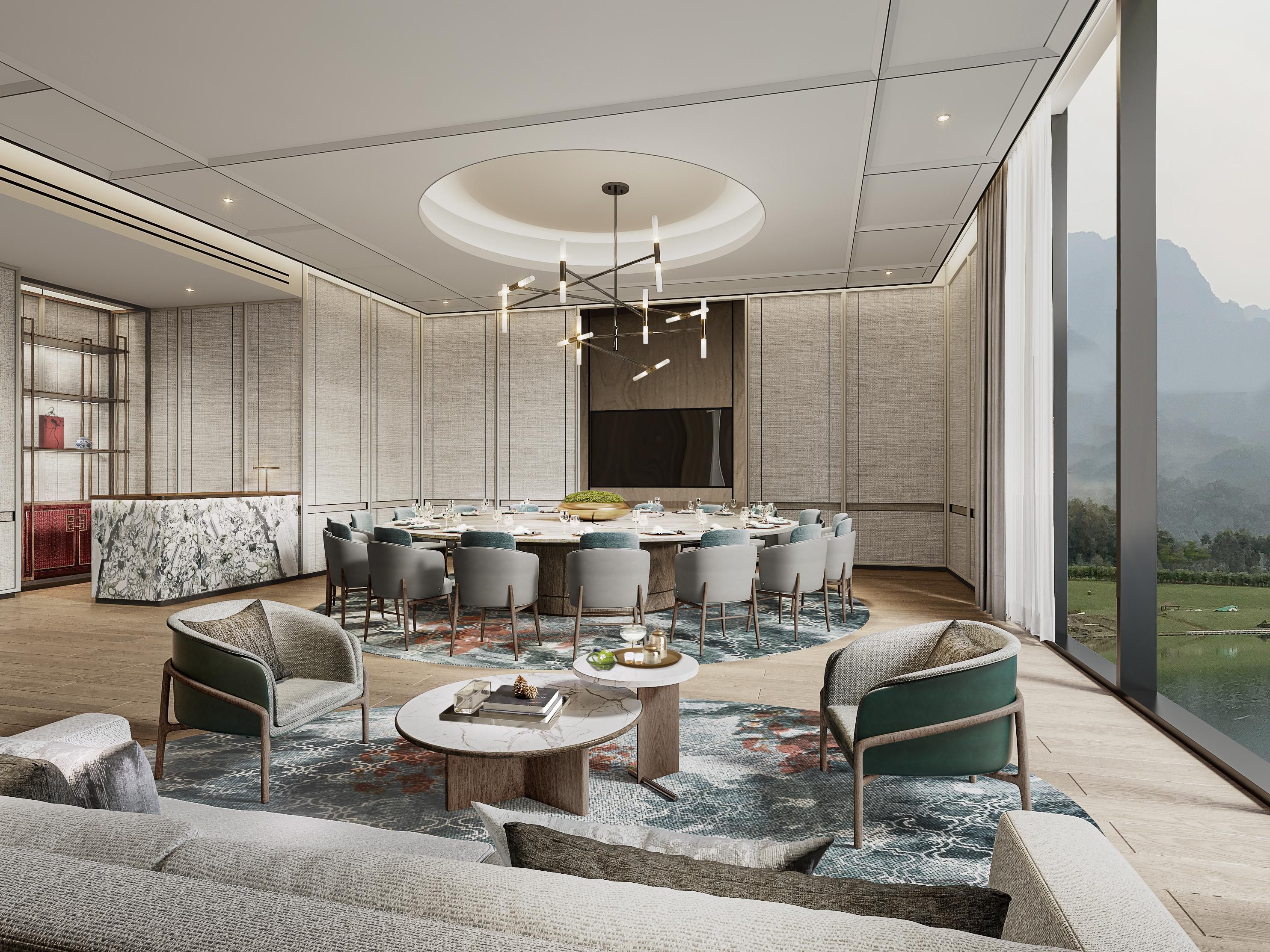 本酒店设有三个餐厅，一层的酒廊提供各种佳酿饮品和美味茶点；全日制餐厅位于酒店一层，供应自助早餐、零点午餐和自助晚餐；中餐厅位于酒店二层，提供以粤菜为主的精细菜肴，并以本地西北菜、川菜为辅。