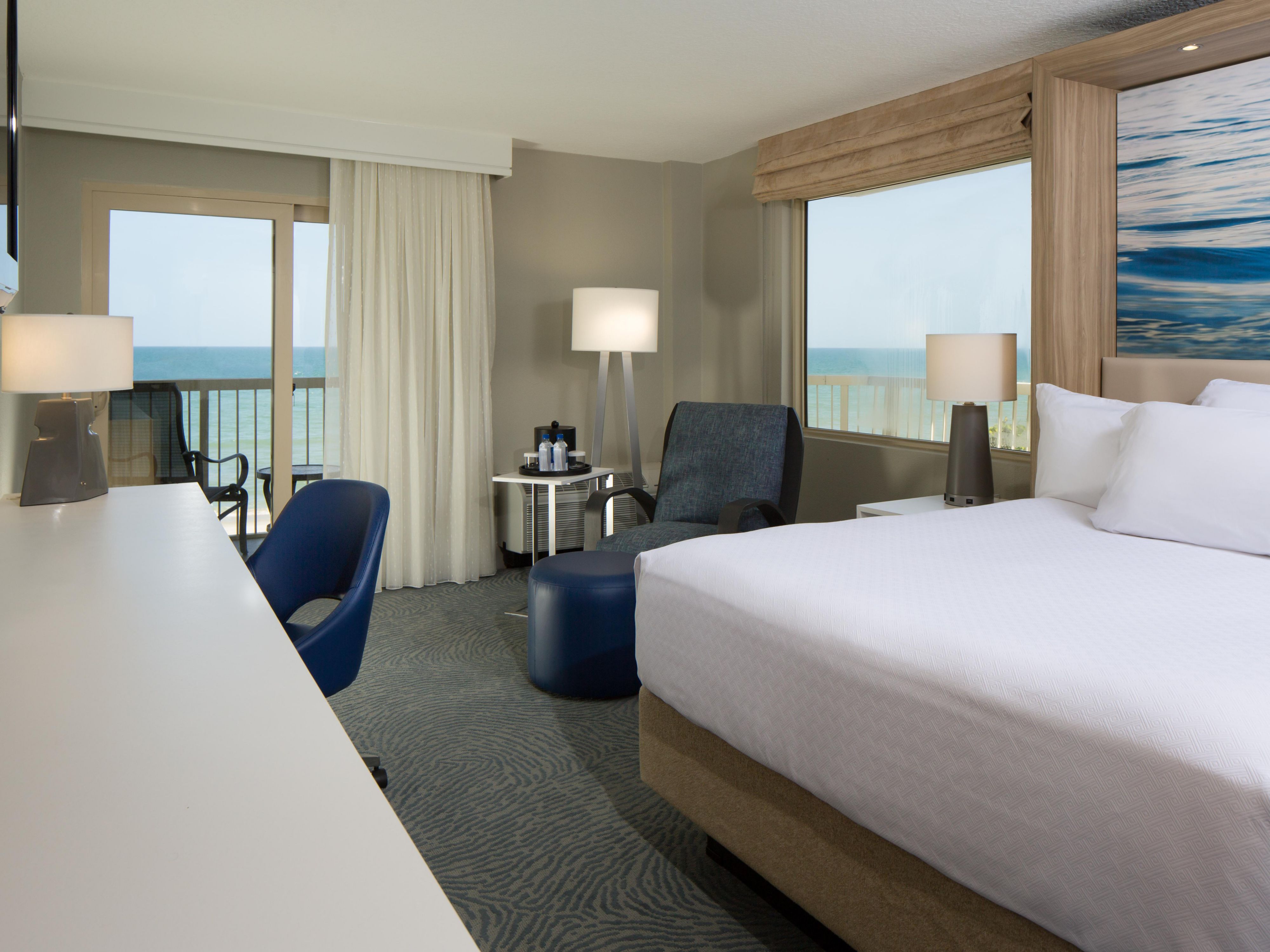 Two room oceanfront corner suite with wraparound balcony.
