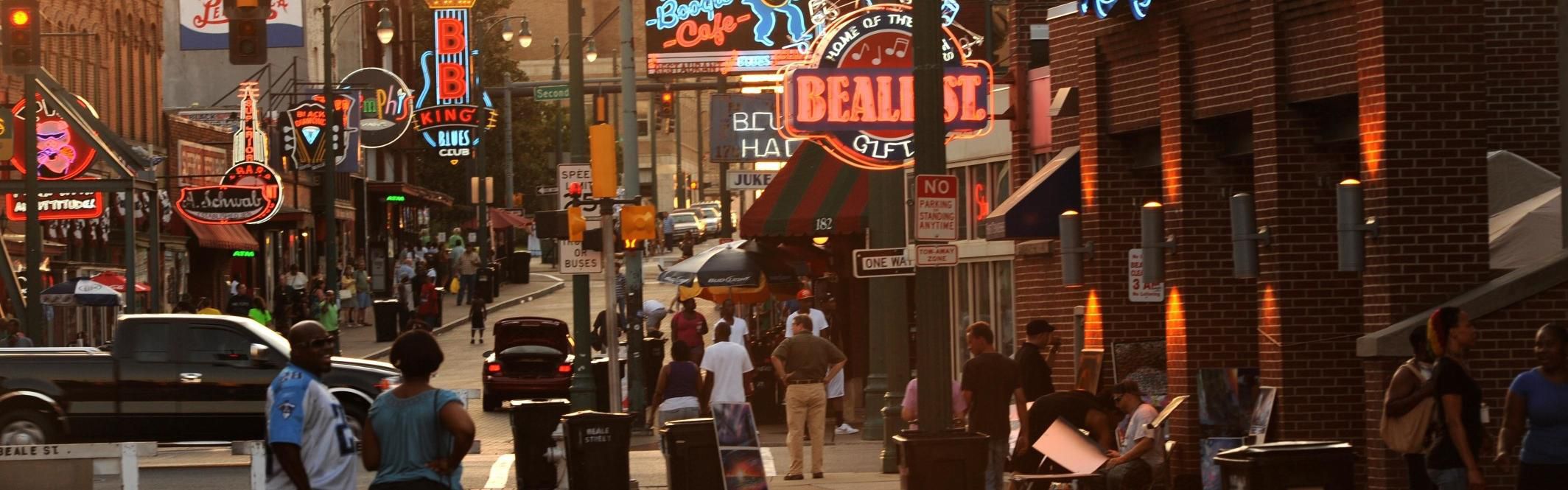 The world famous Beale St is just a short free shuttle ride away 