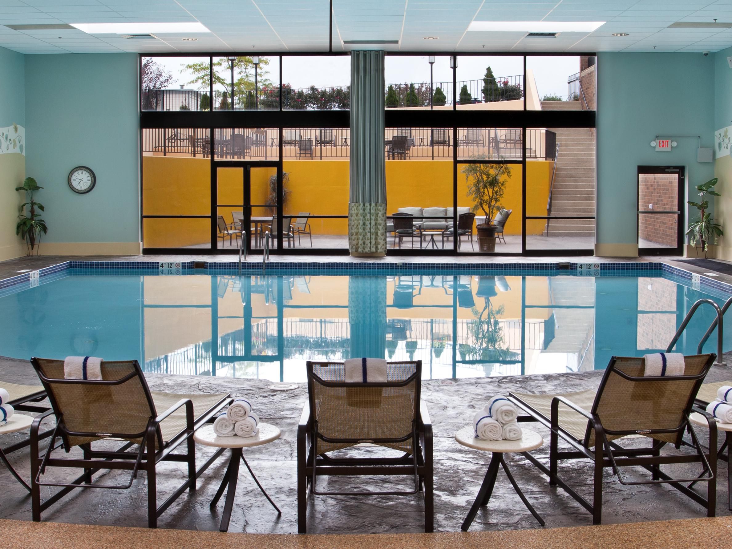 The only hotel in the Airport District with a year-round heated pool open from 9:00 AM-9:00 PM. 