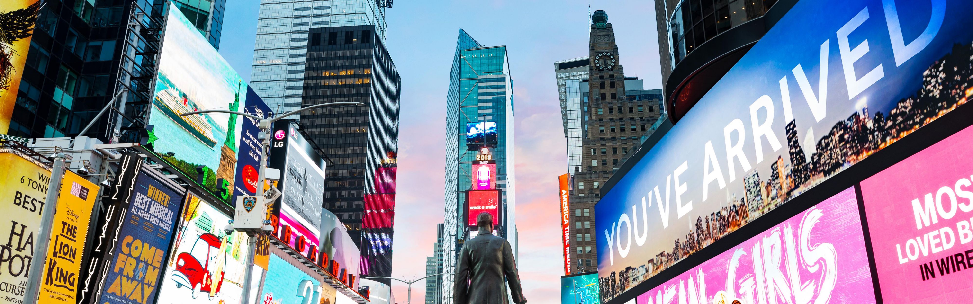 The statue of Chaplain Duffy in Times Square, steps from our door!