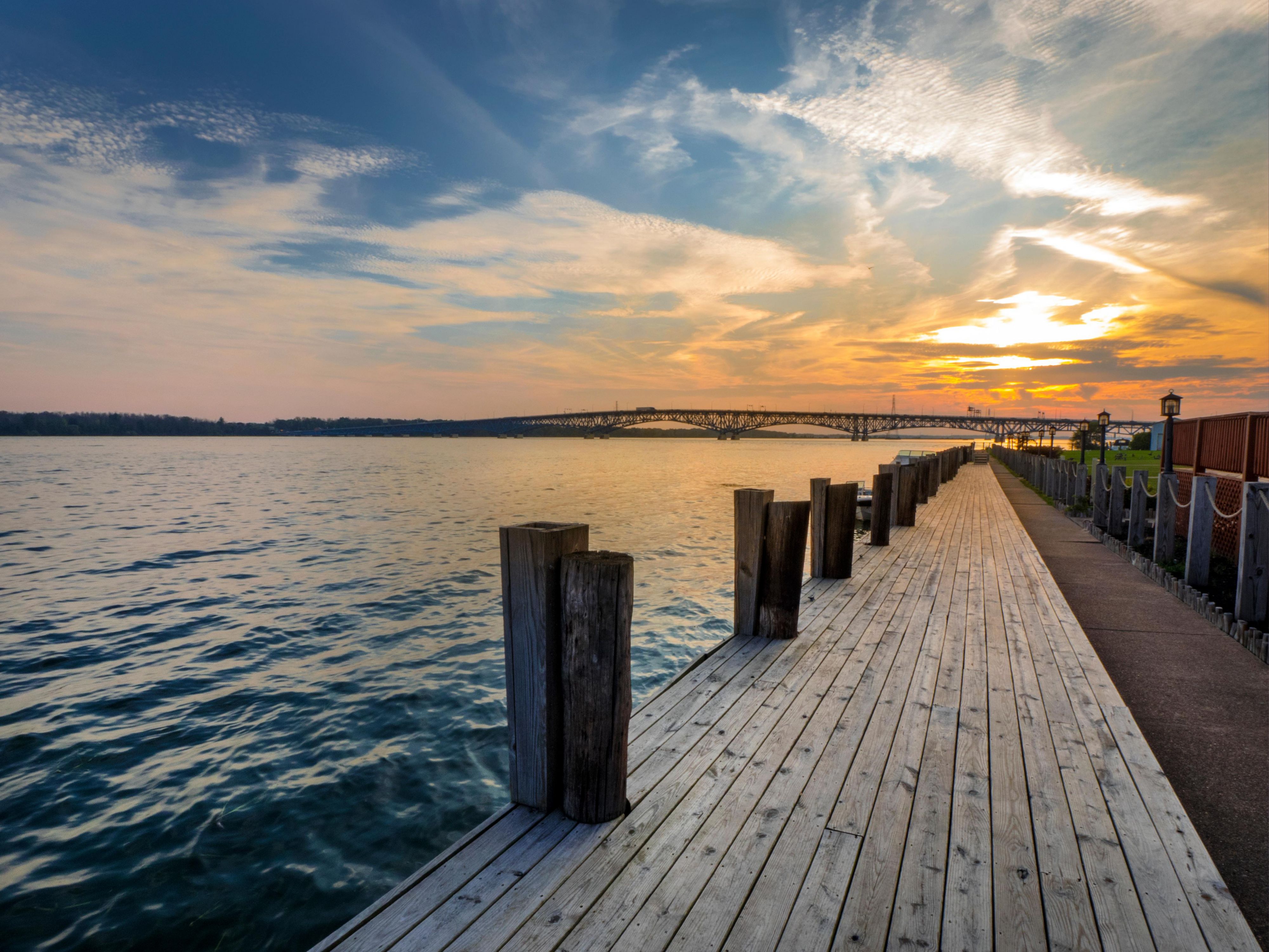 Stroll along the boardwalk of the beautiful Niagara River.