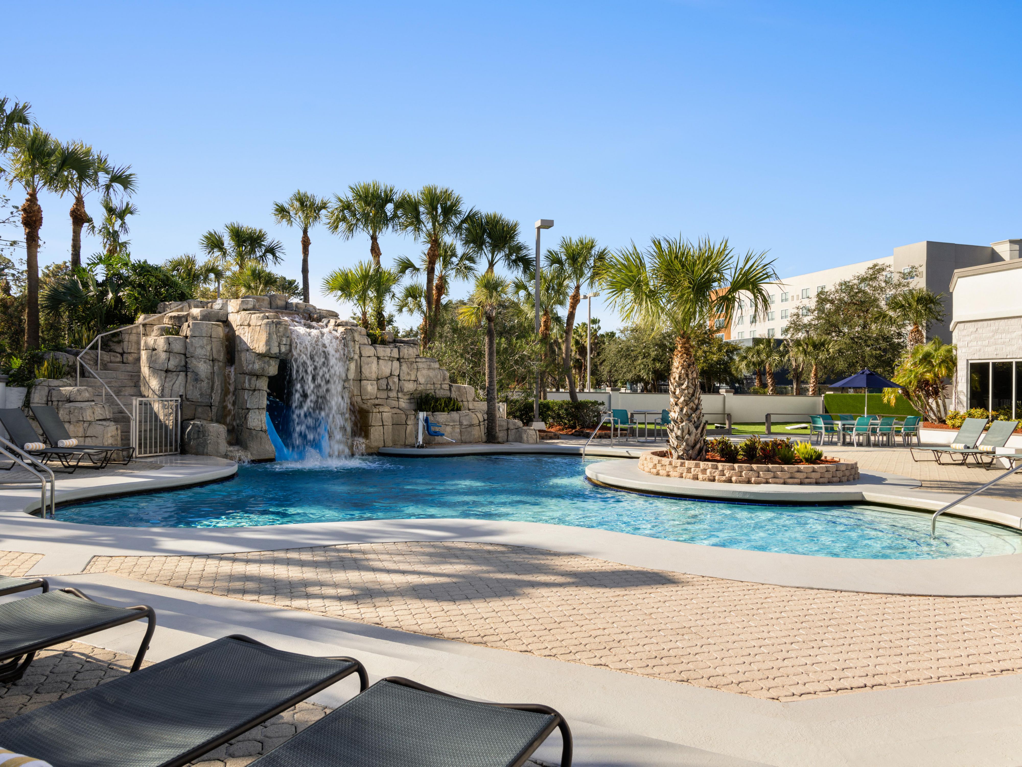 Take a dip in our outdoor pool and cool off from the Florida sun