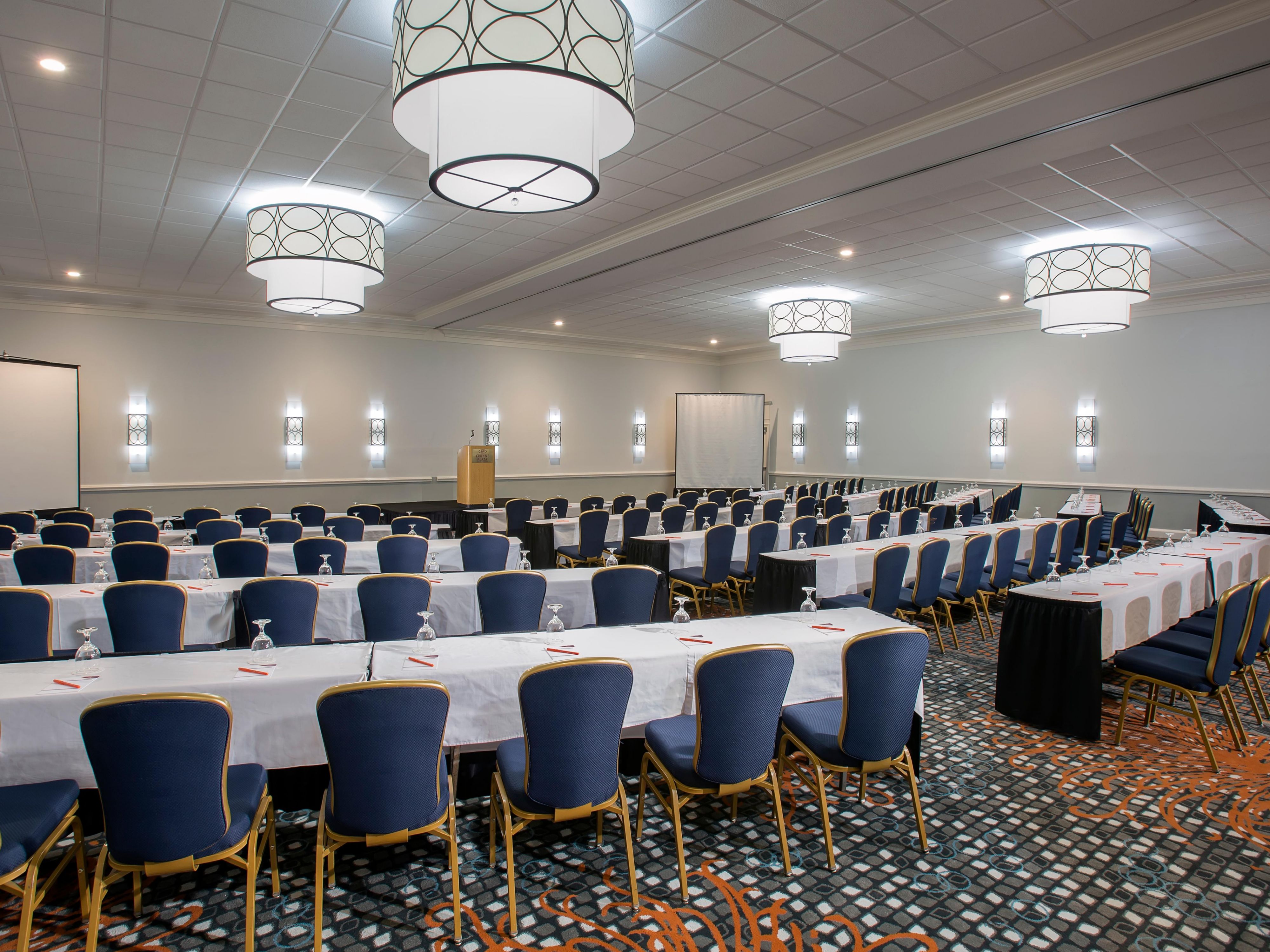 Host events in our 8,000 sq ft of versatile space for up to 300 guests. From intimate Boardroom meetings to grand Ballroom galas, our venues include state-of-the-art AV equipment, customized catering, and personalized service to ensure your event exceeds expectations. We transform ordinary gatherings into extraordinary events!