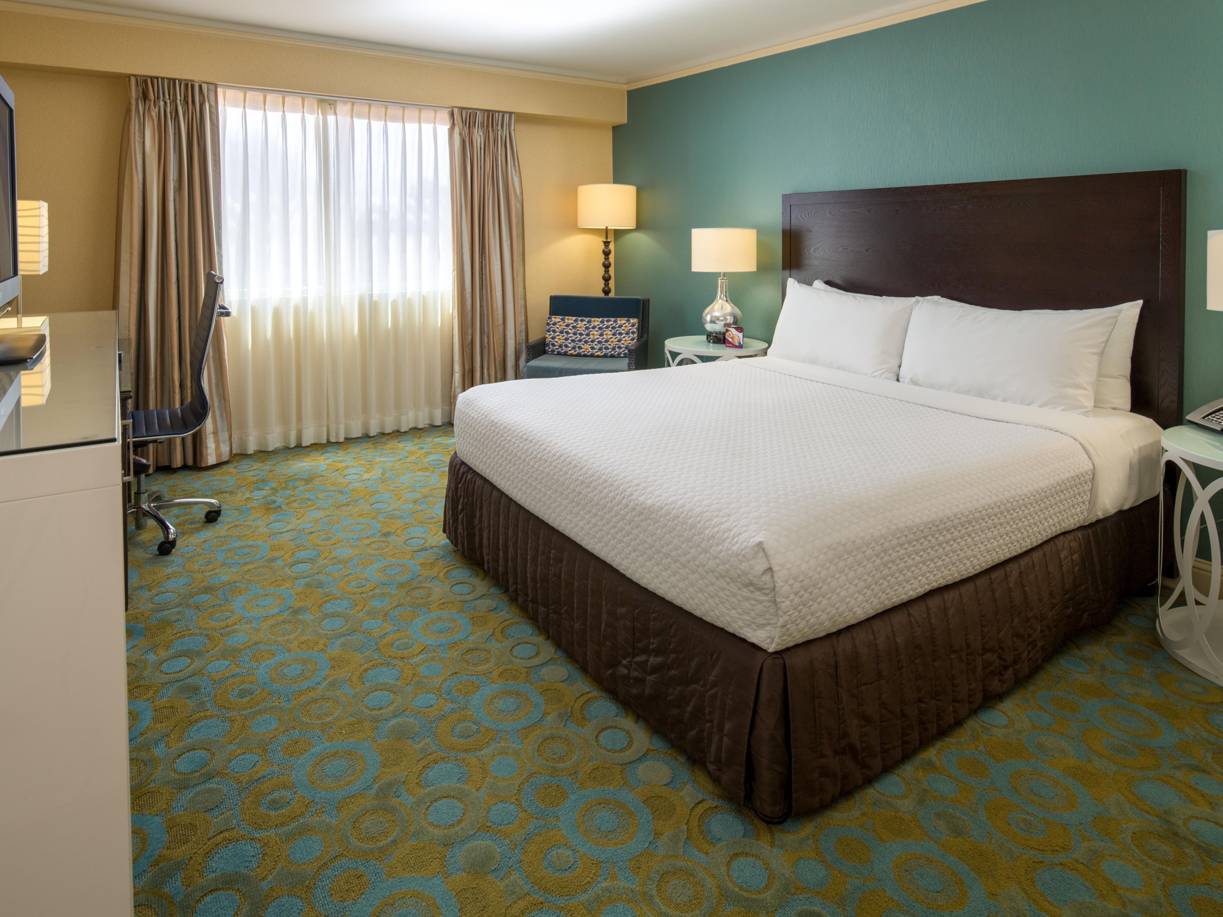 Our king guest rooms are expansive and perfect for unwinding