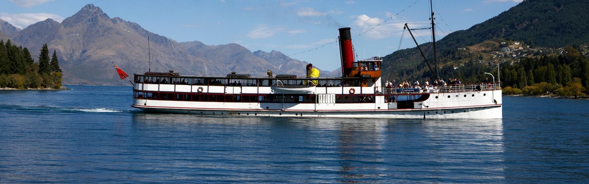 TSS Ernslaw's  approach to Queenstown's wharf