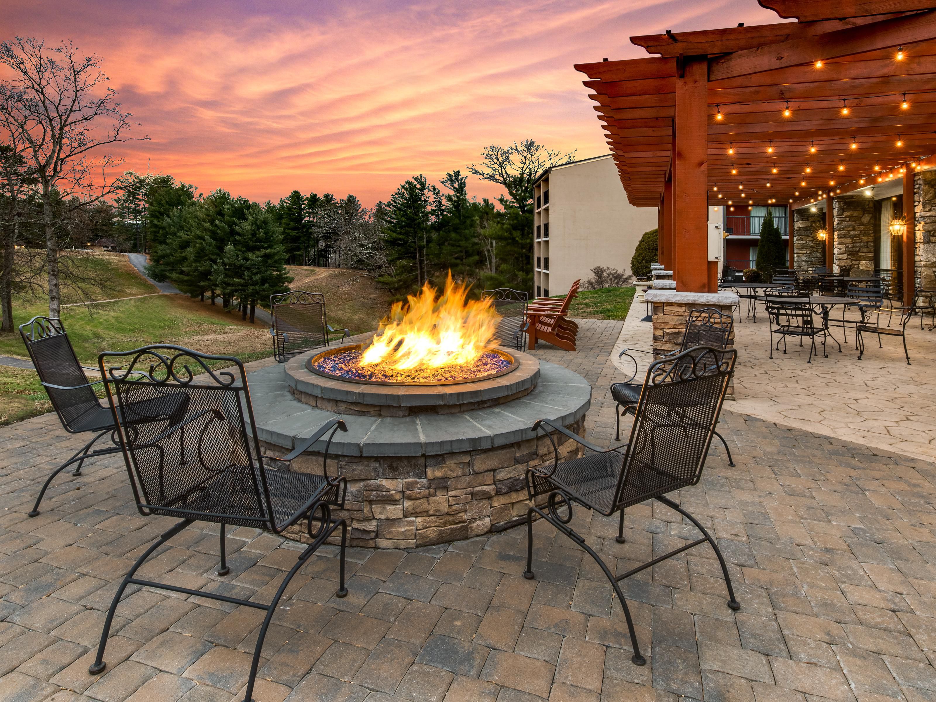 All 274 of our guest rooms have private balconies or patios making us the #1 hotel in Asheville for outdoor lovers.  We also have a seasonal outdoor pool, 24 hour fitness center, fire pit, walking paths , zip line, bike trails, restaurant/bar, and meeting space for large or small events. 